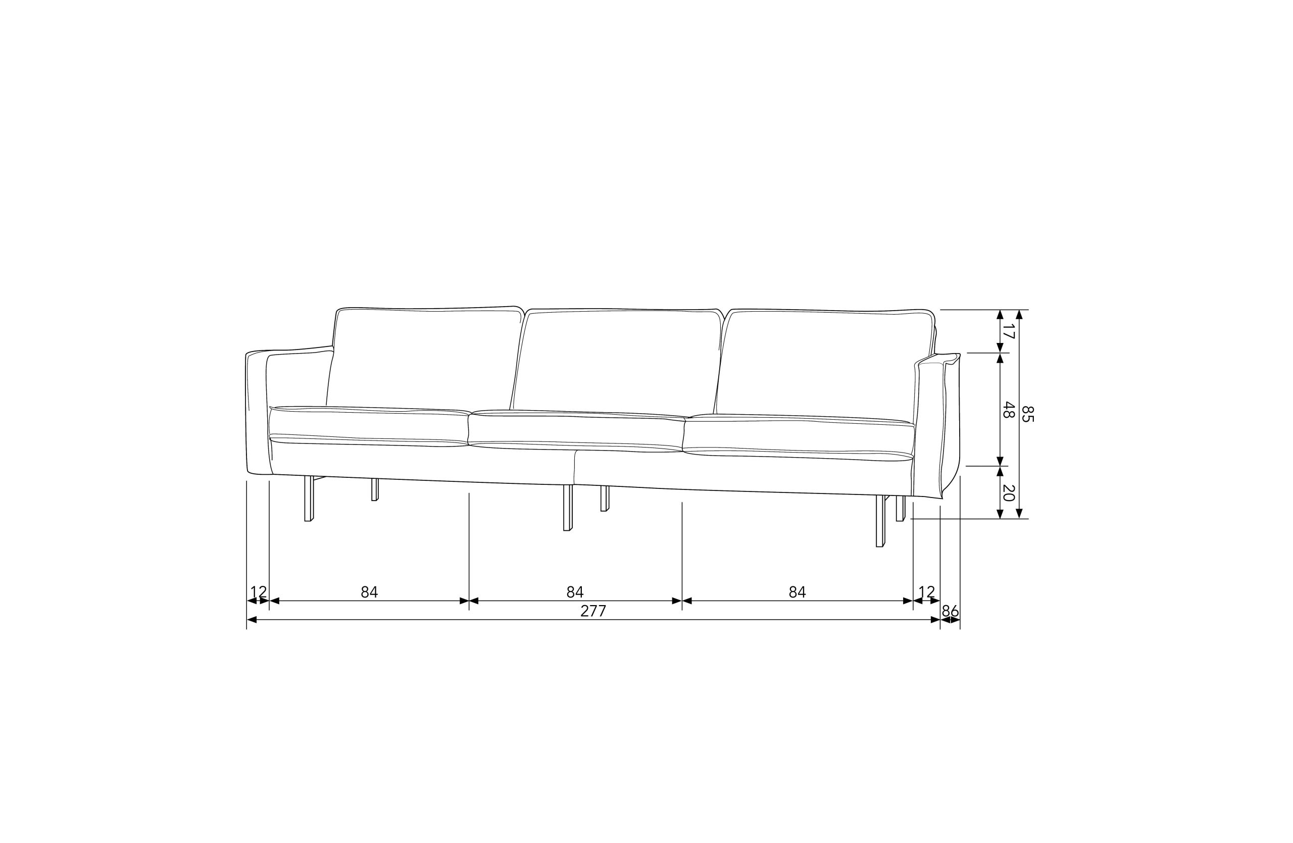 8714713101535_7 Retro Samtsofa Rodeo 3-Sitzer Teal