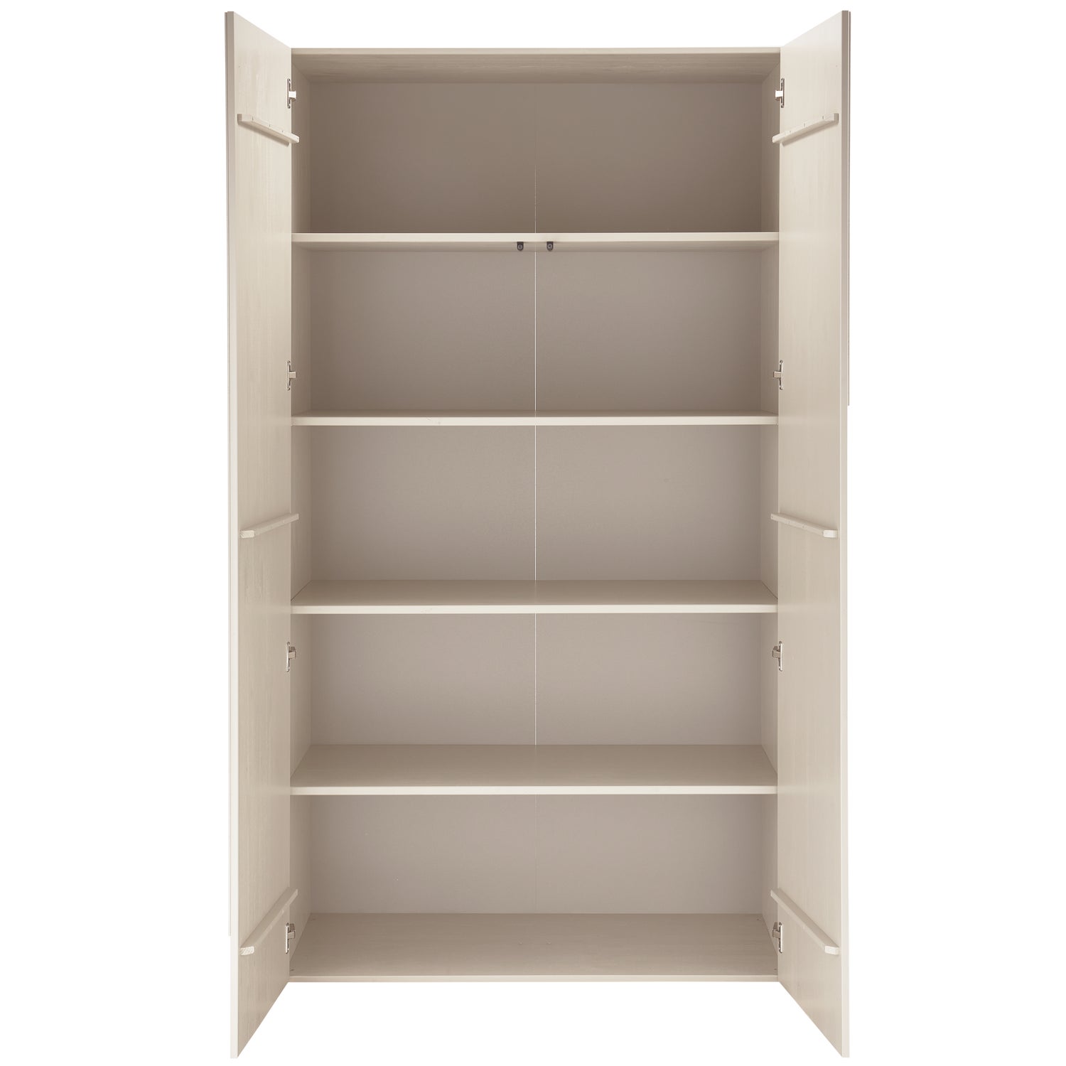 Retro Kleiderschrank Schlafzimmerschrank Rain in Beige mit fünf Böden Retro Kleiderschrank Schlafzimmerschrank Rain in Beige mit fünf Böden