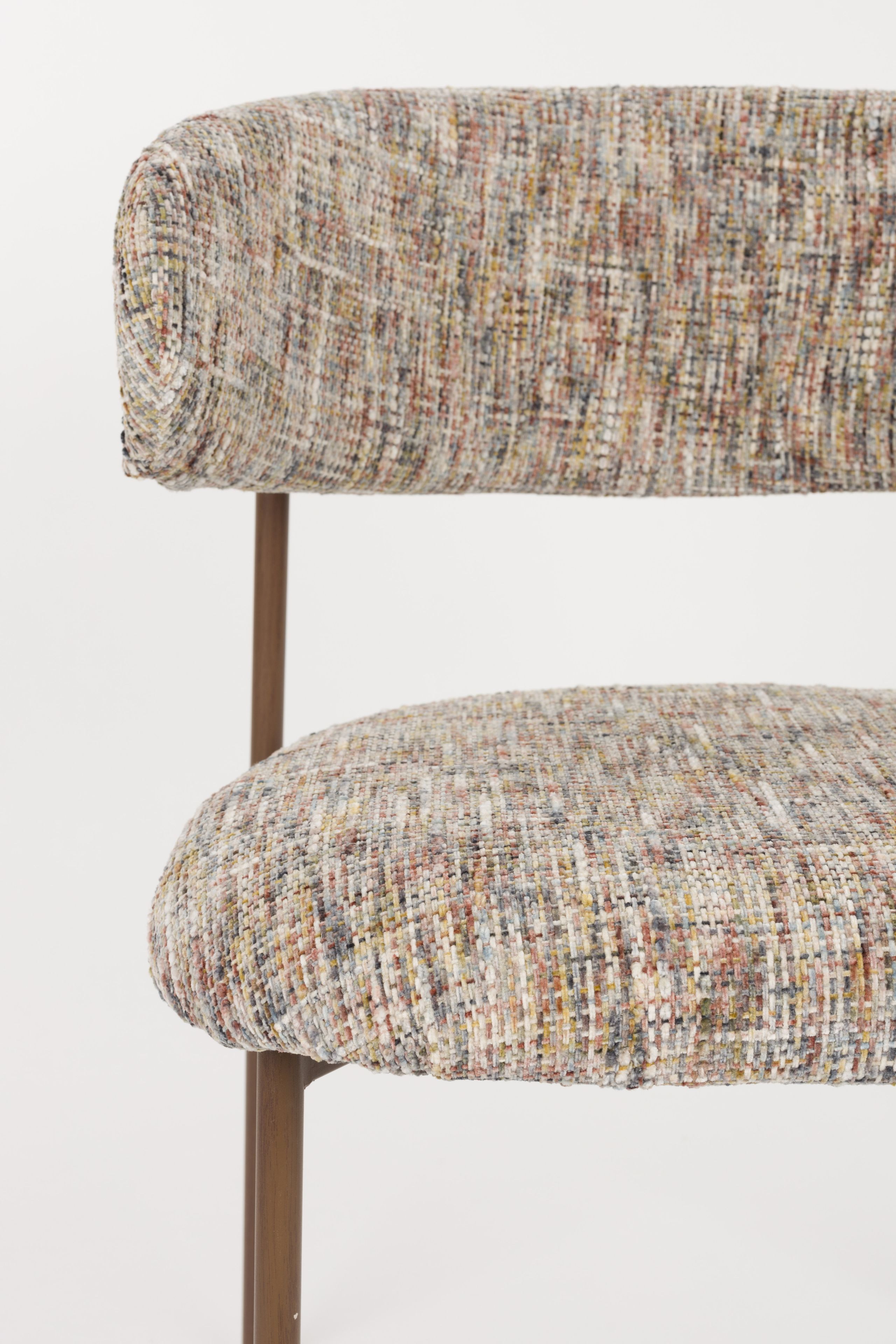 2er Set Retro Esszimmerstühle Claes Walnussholzoptik Multicolour