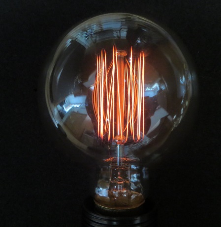 4er Set Glühfadenlampe 95er Globus 40W "Squirrel Cage" Vintage E27 Kohlefadenglühbirne Edison