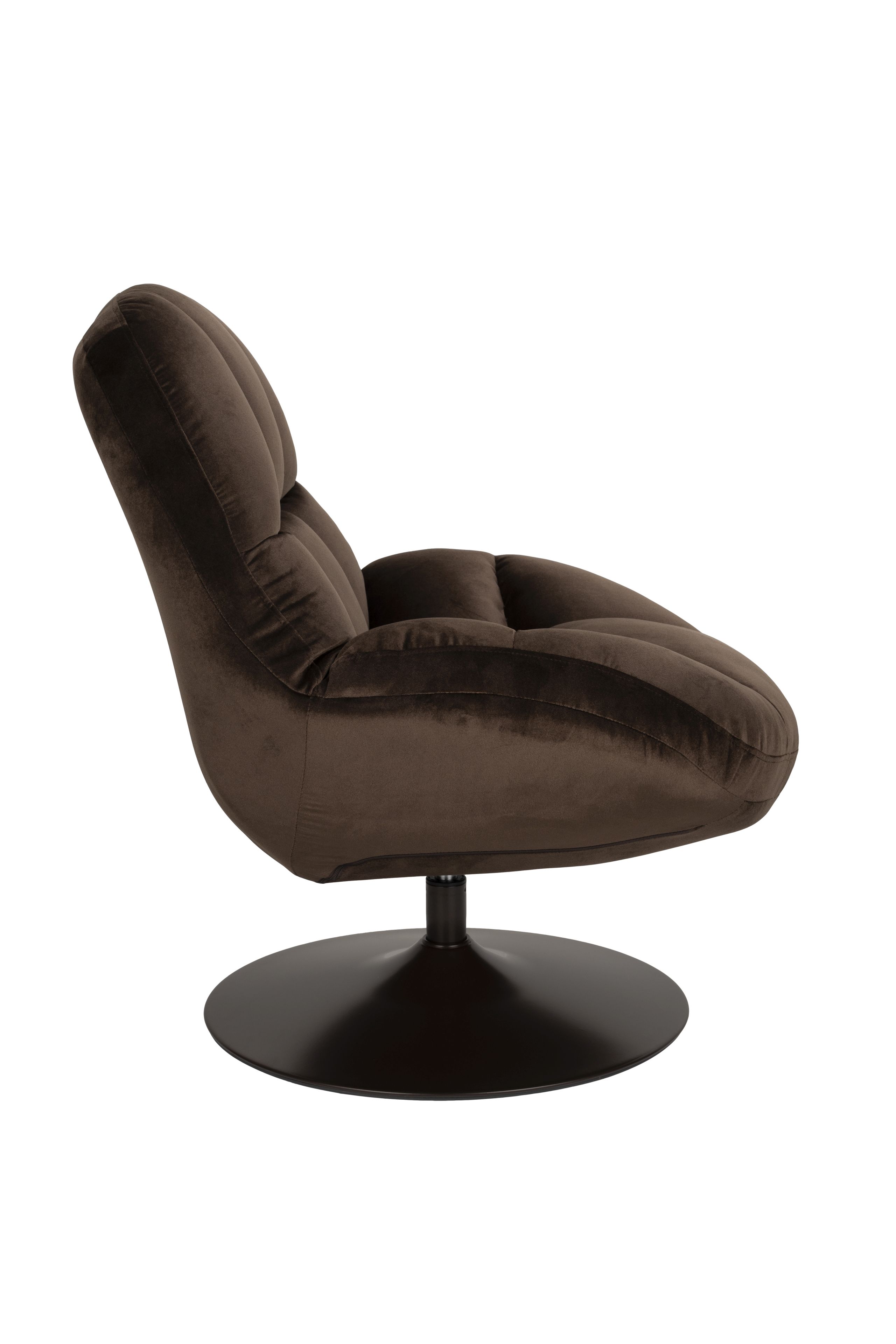Retro Drehsessel Loungesessel Beefy Braun