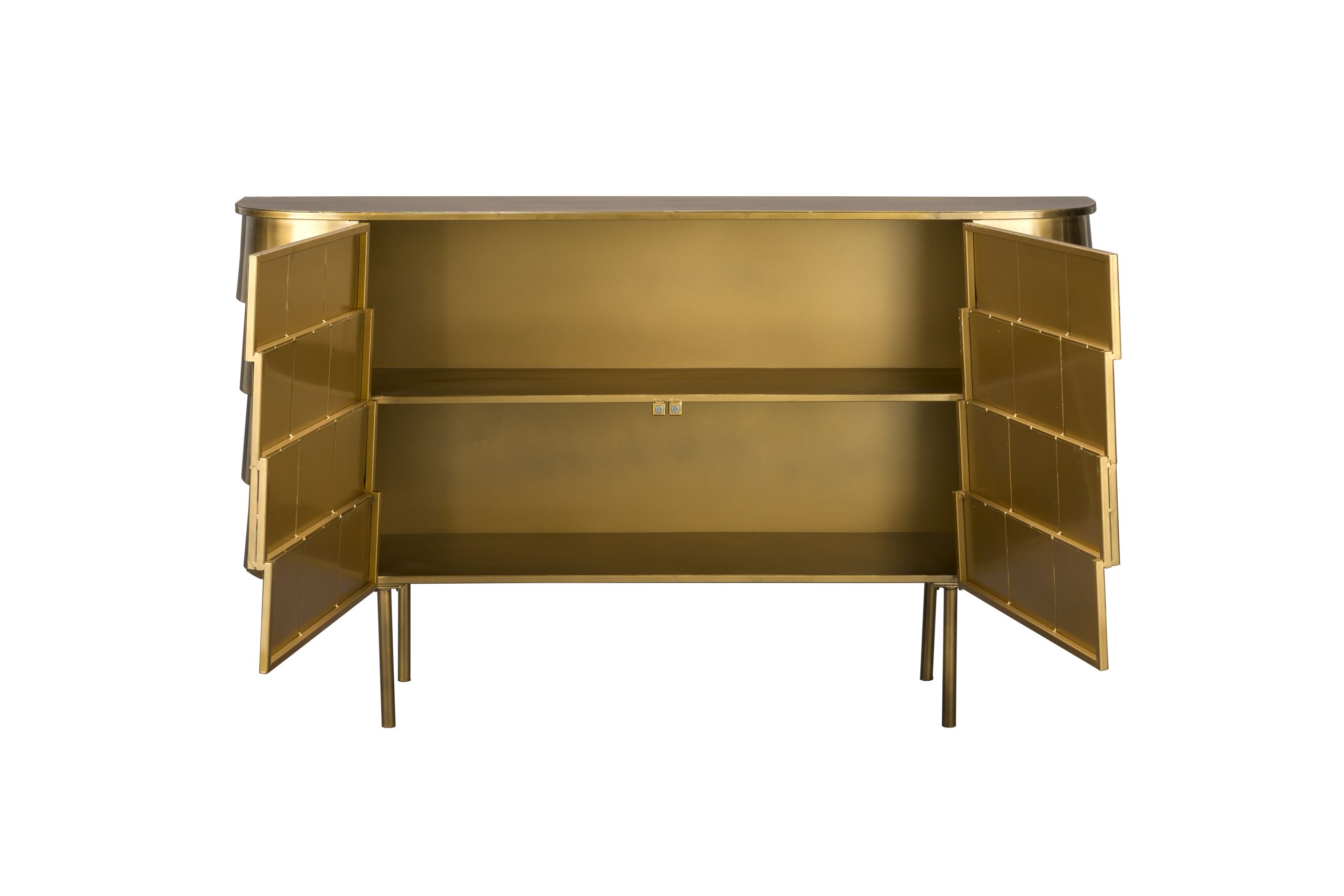 Retro Sideboard Hanna Metall Gold Art Déco