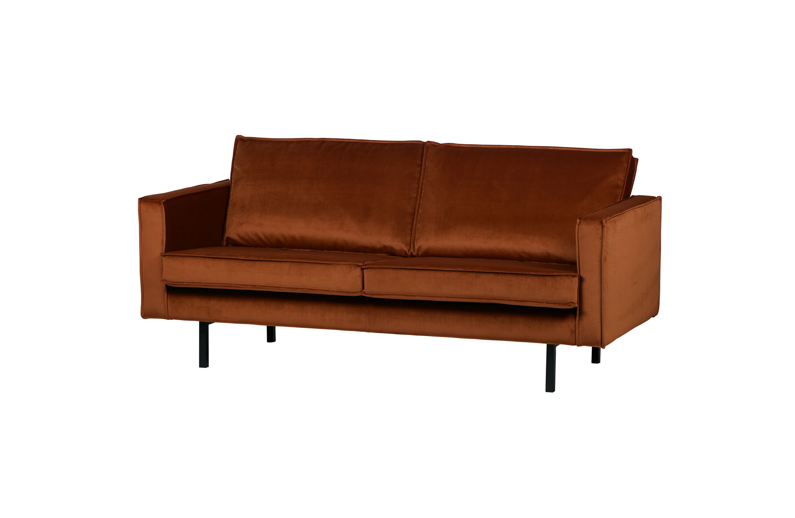 Retro Samtsofa Rodeo 2,5-Sitzer Rost