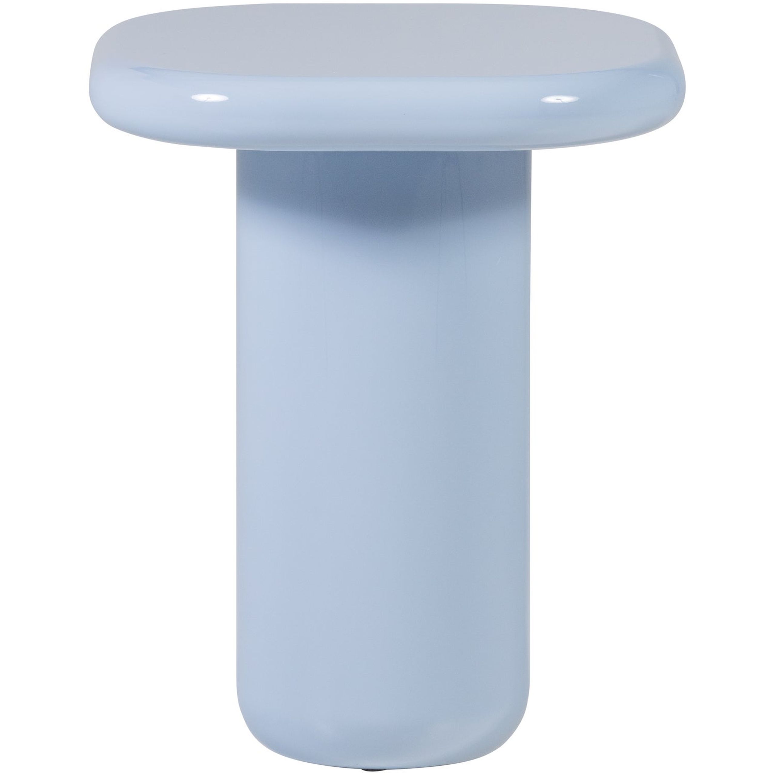 Retro Beistelltisch Zava Hochglanz-Finish Hellblau