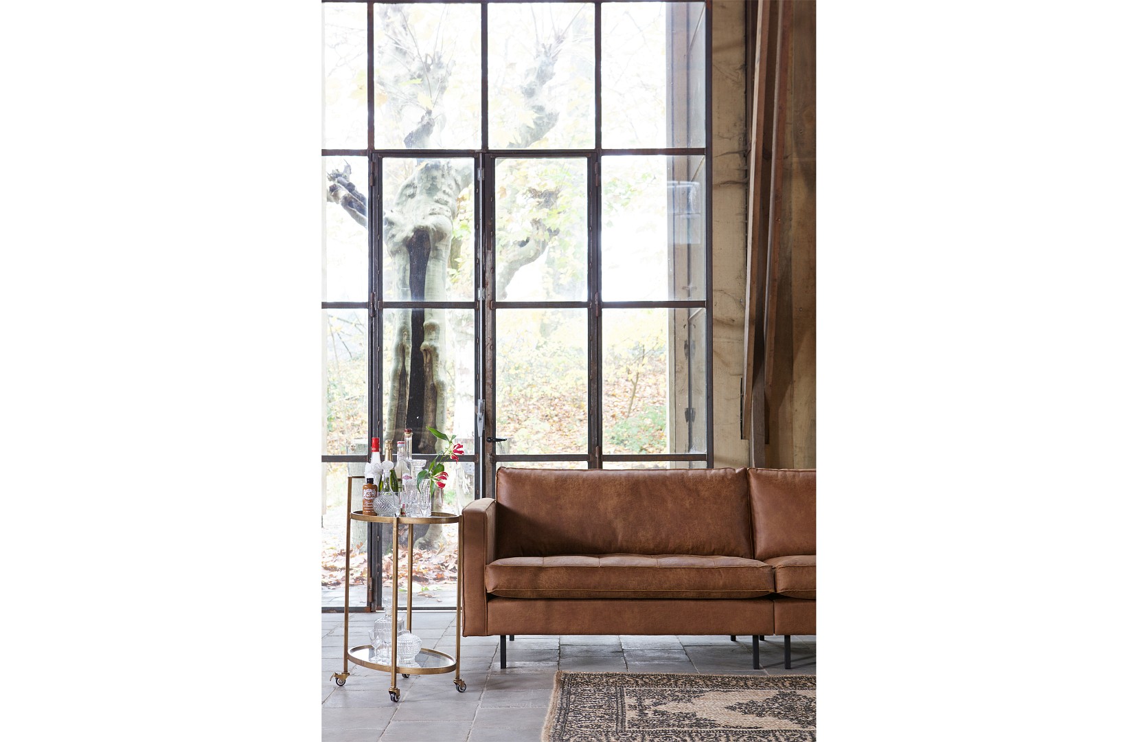 Ledersofa Rodeo Classic Chesterfield 2,5- oder 3-Sitzer Cognac 230/275