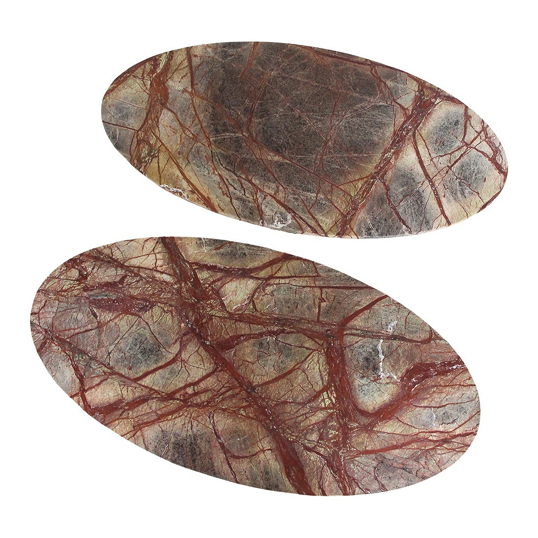 Retro Couchtisch Marble Marmor Holz oval Exzentrik