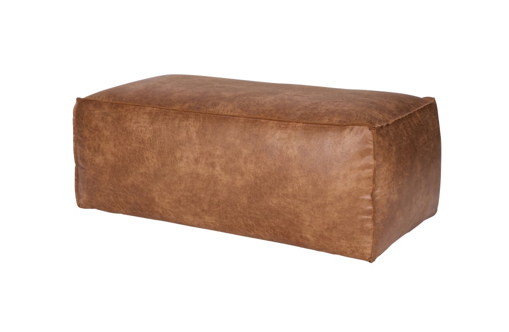 Hocker Leder Rodeo Pouf Cognac