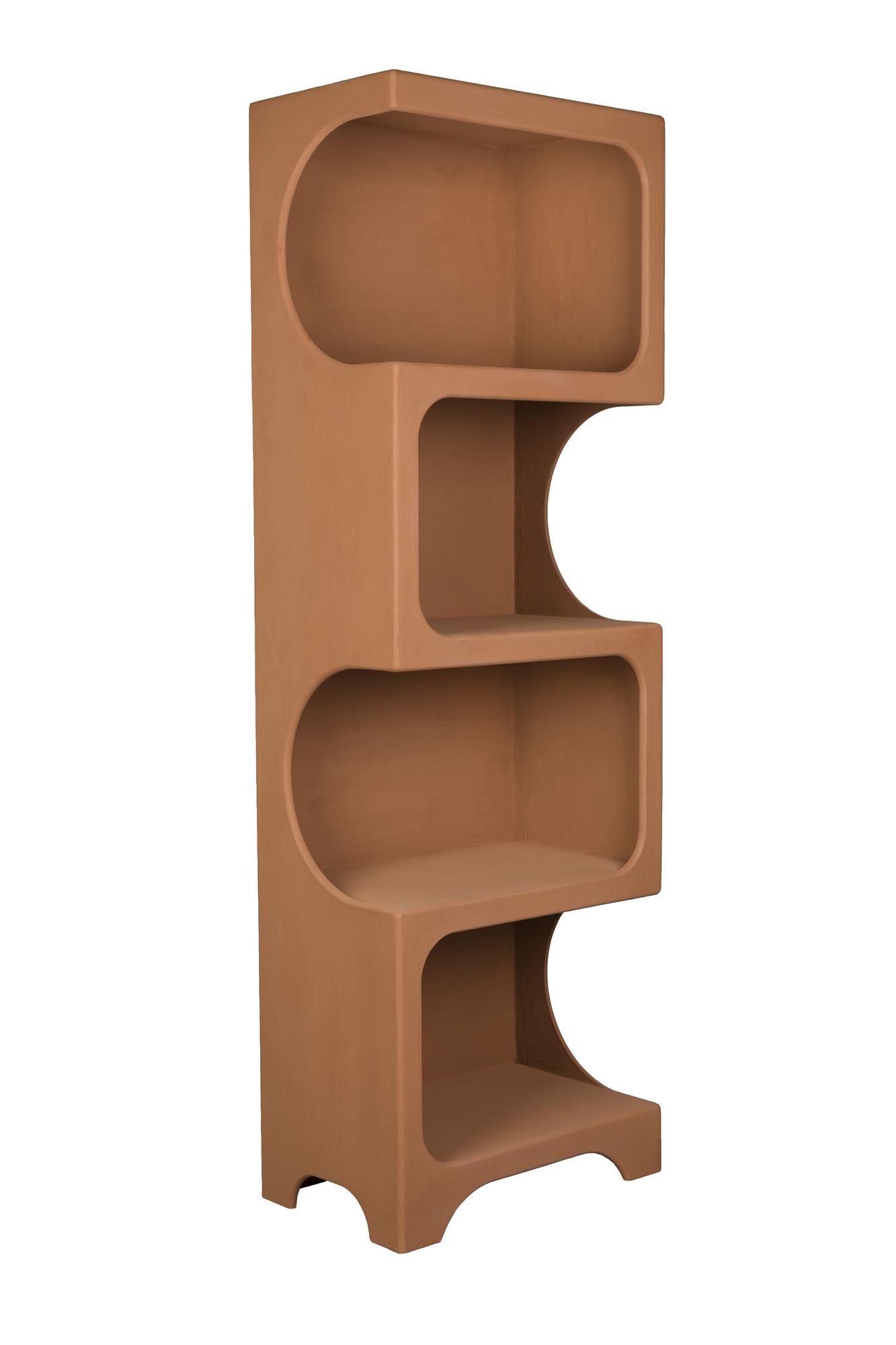 Retro Standregal Bücherregal Dundee Terracotta L