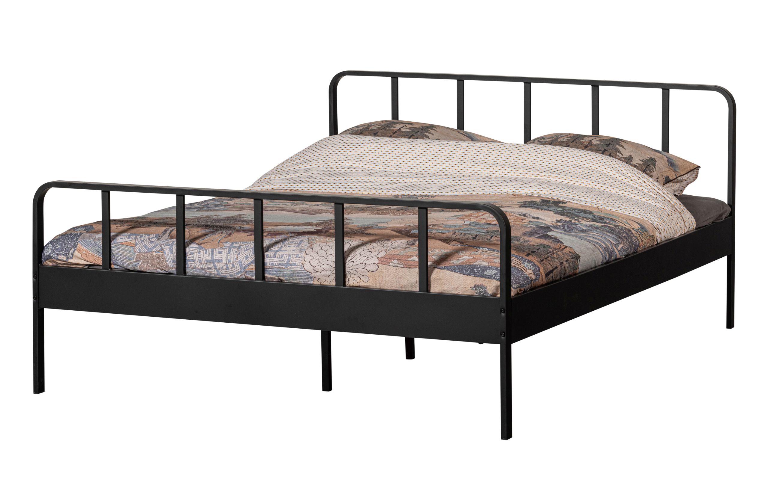 8714713178544_4 Industrial Bett Metallbett Mees schwarz 160 x 200