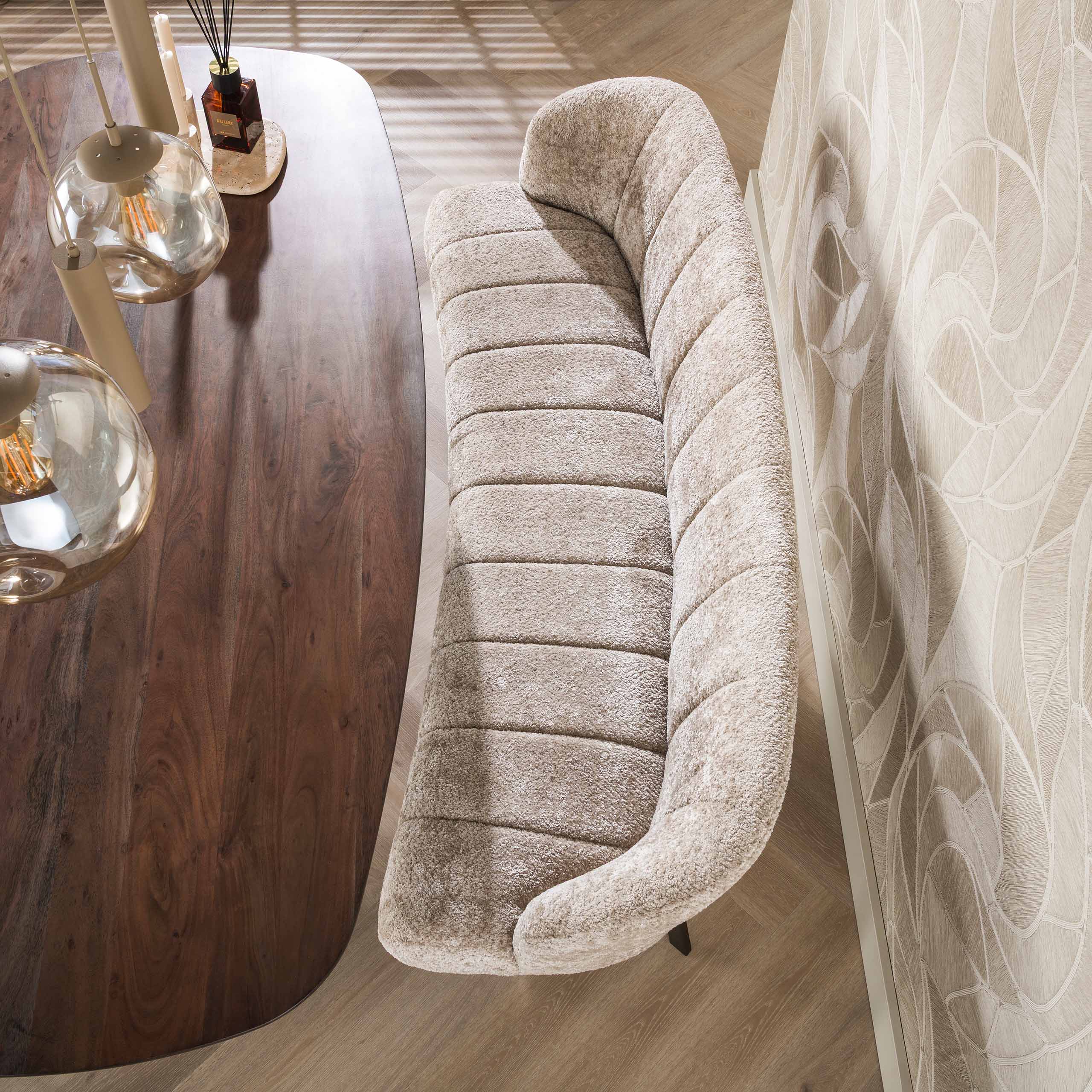 Esstischbank Polsterbank Oval Sand 190 Industrial Alura Sand