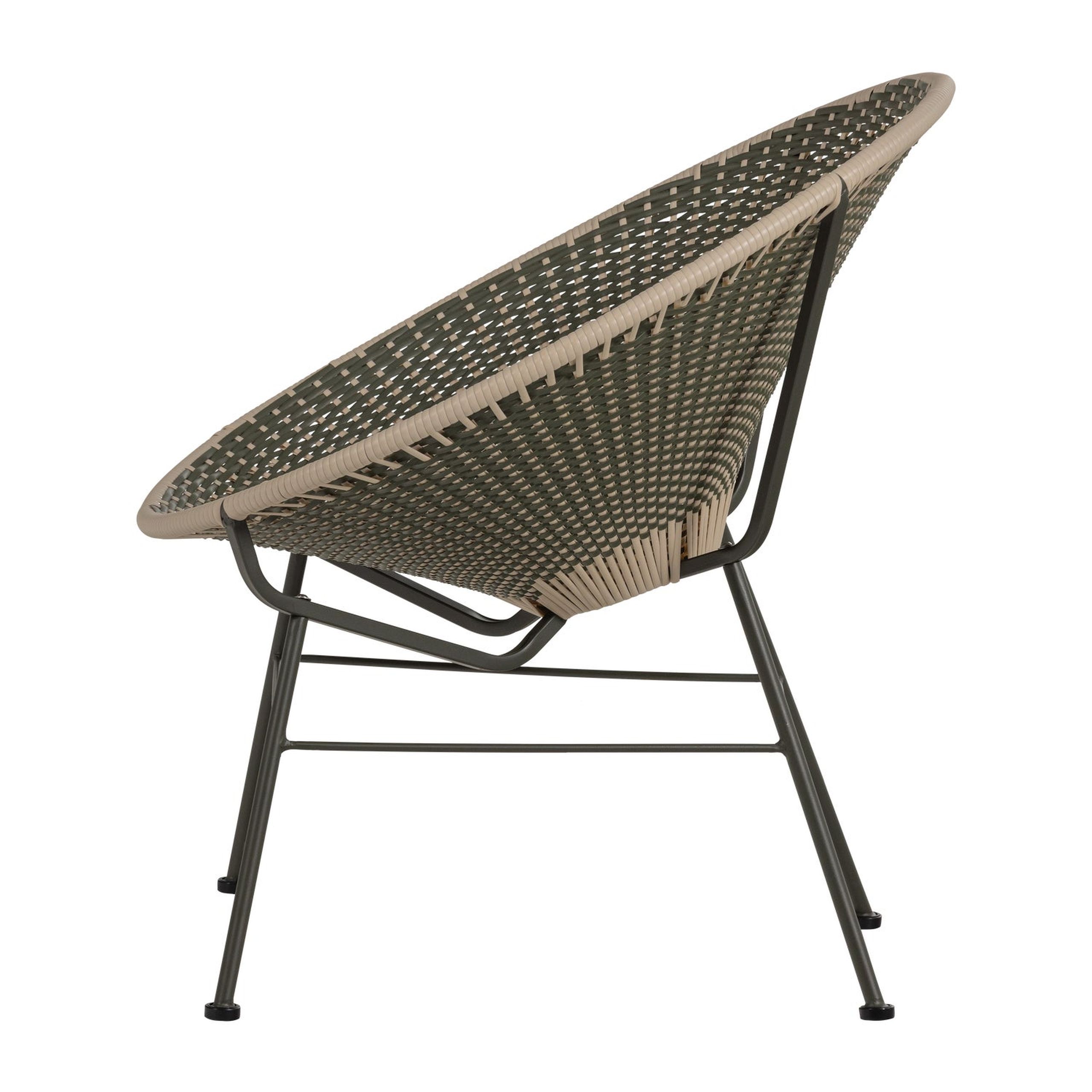 Retro Rattansessel Kazoun PE-Rattan In/Outdoor Grün