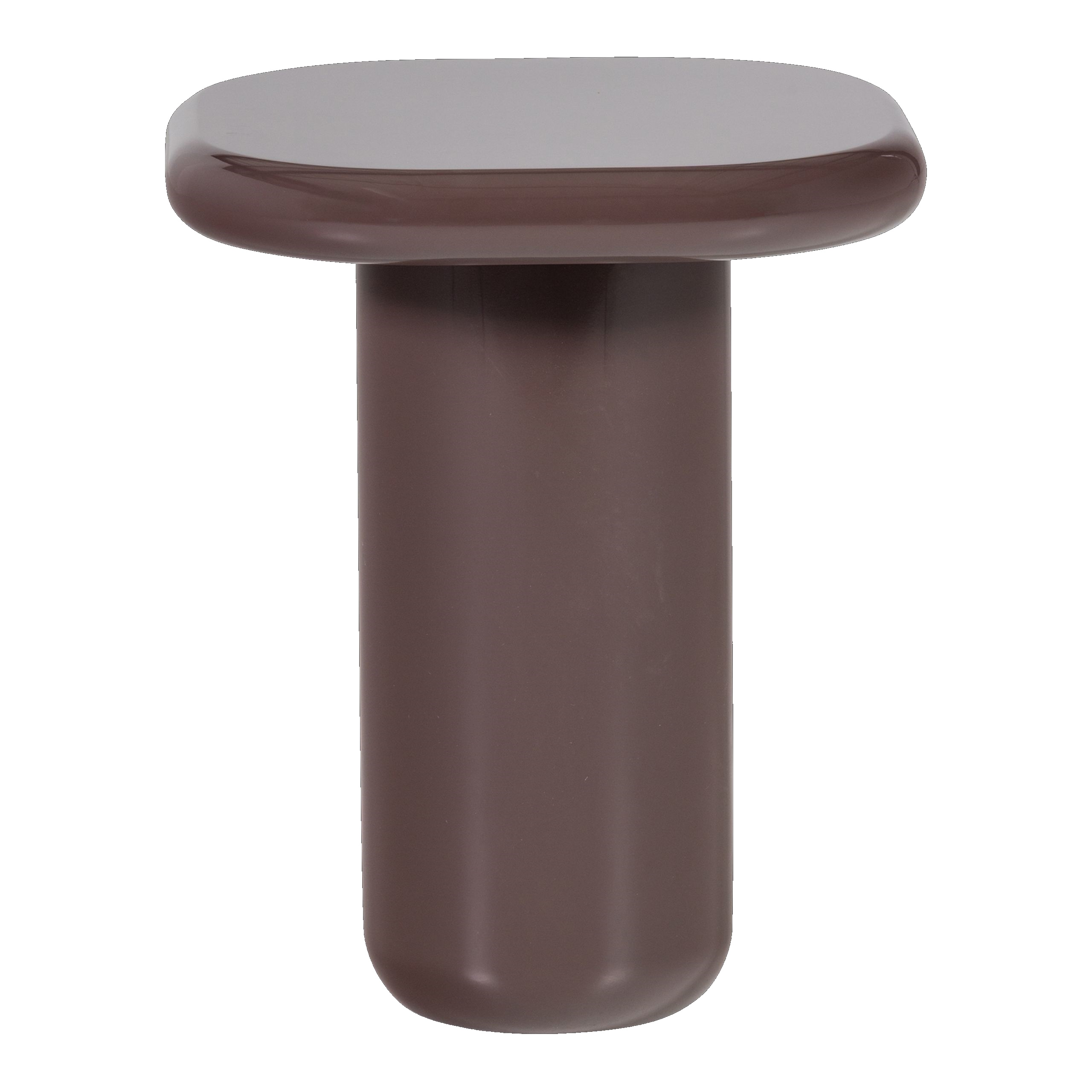 Retro Beistelltisch Zava Hochglanz-Finish Dunkelbraun