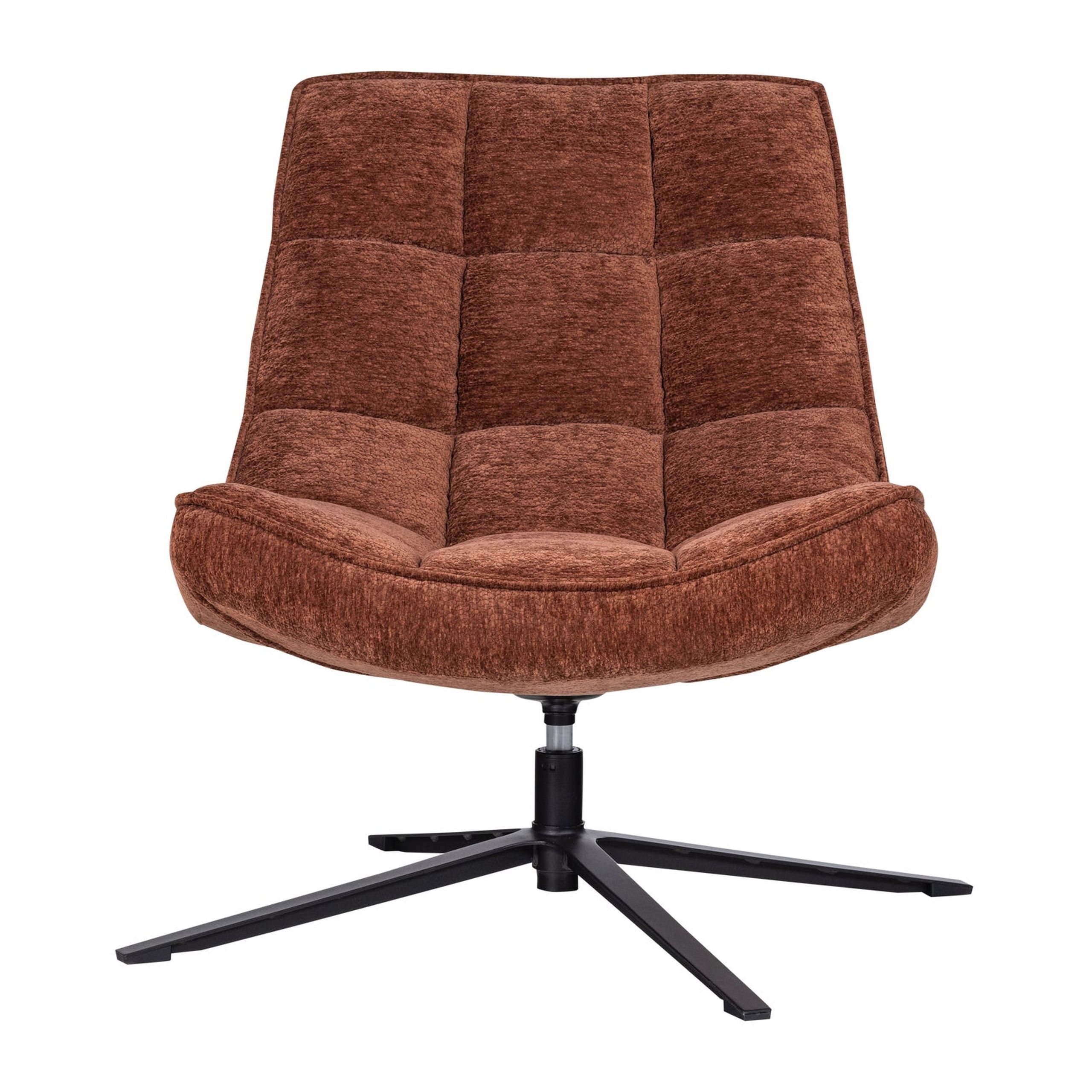 Retro Drehsessel Relaxsessel Maudi Chenille Braun