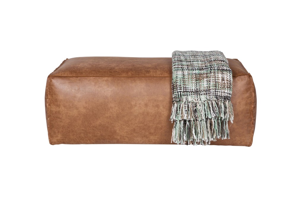 Hocker Leder Rodeo Pouf Cognac