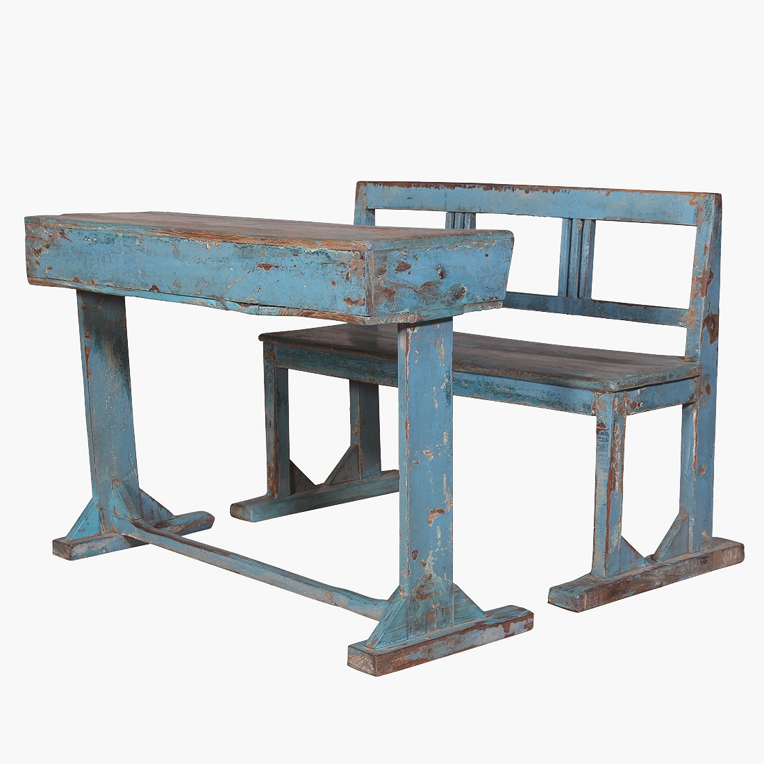 Vintage Schulbank Indien Recyceltes Holz Used Vintage Schulbank Indien Recyceltes Holz Used