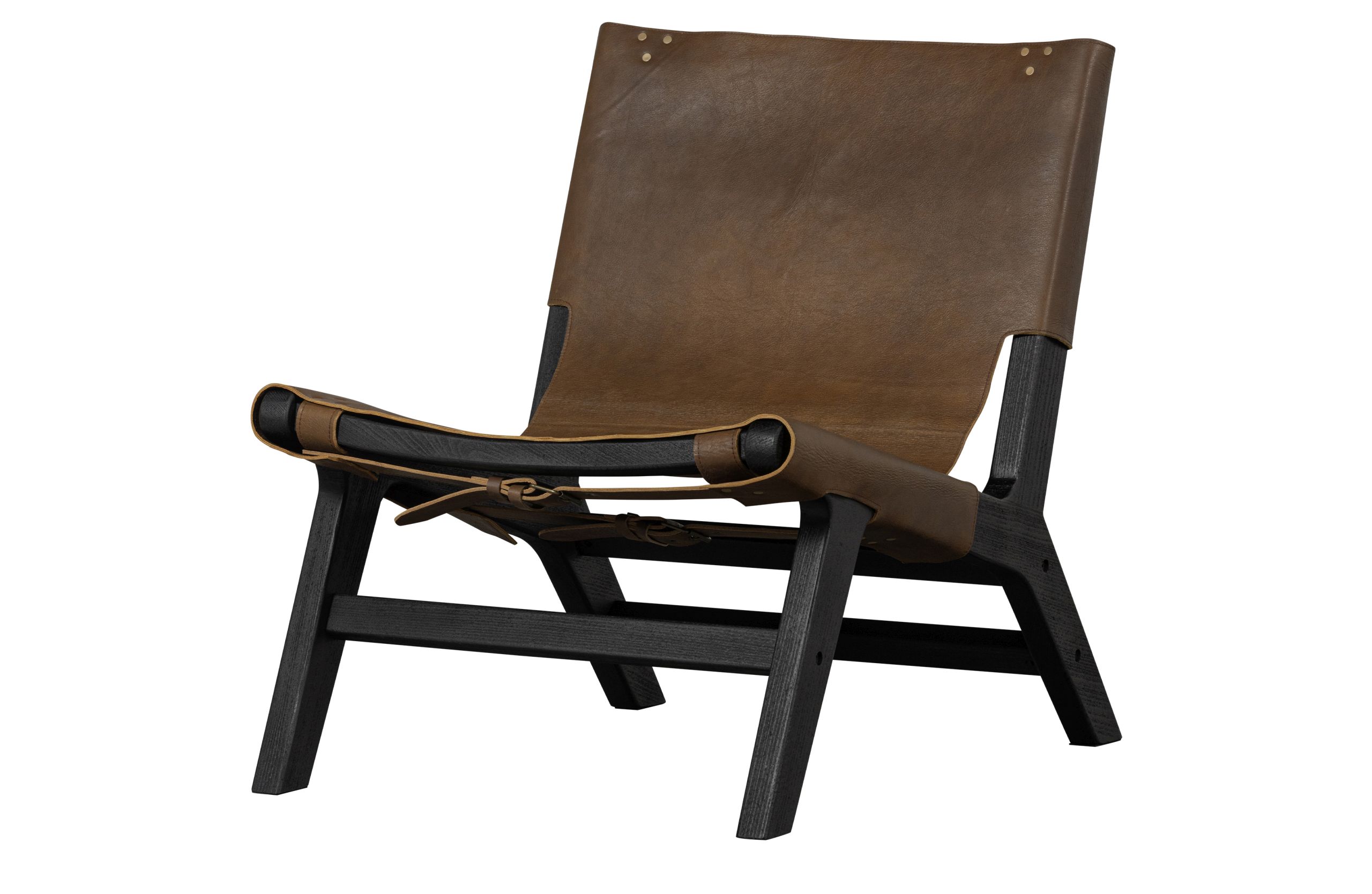 Retro Loungesessel Consume Holz Leder Lounger