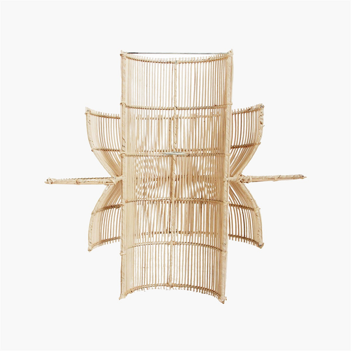 Scandi Wandlampe Saturn Rattan 55 cm 