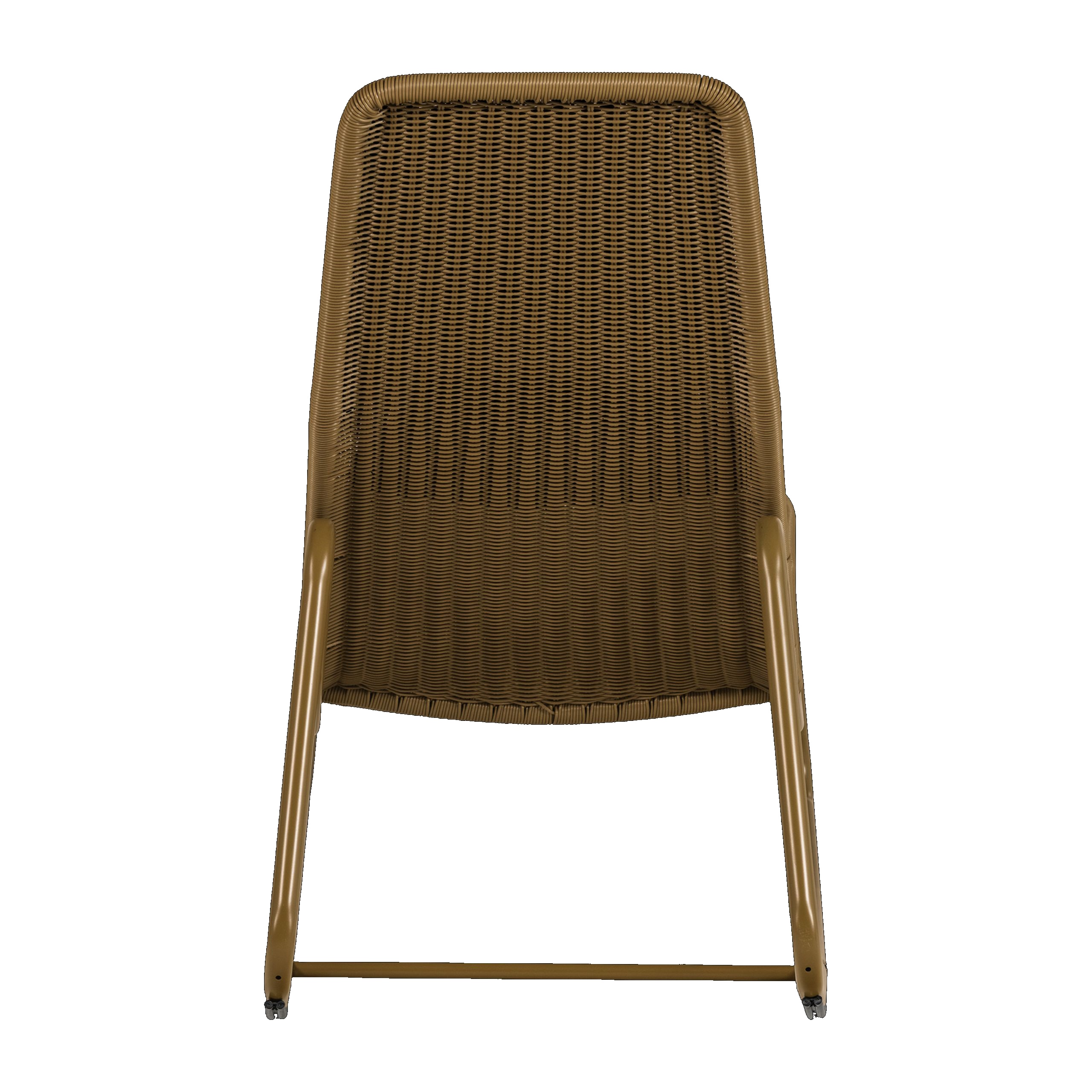 Retro Schaukelstuhl Tom Outdoor Metallgestell Honiggelb