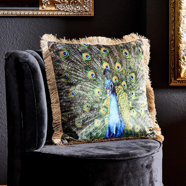 Deko Kissen Peacock 45 x 45 cm