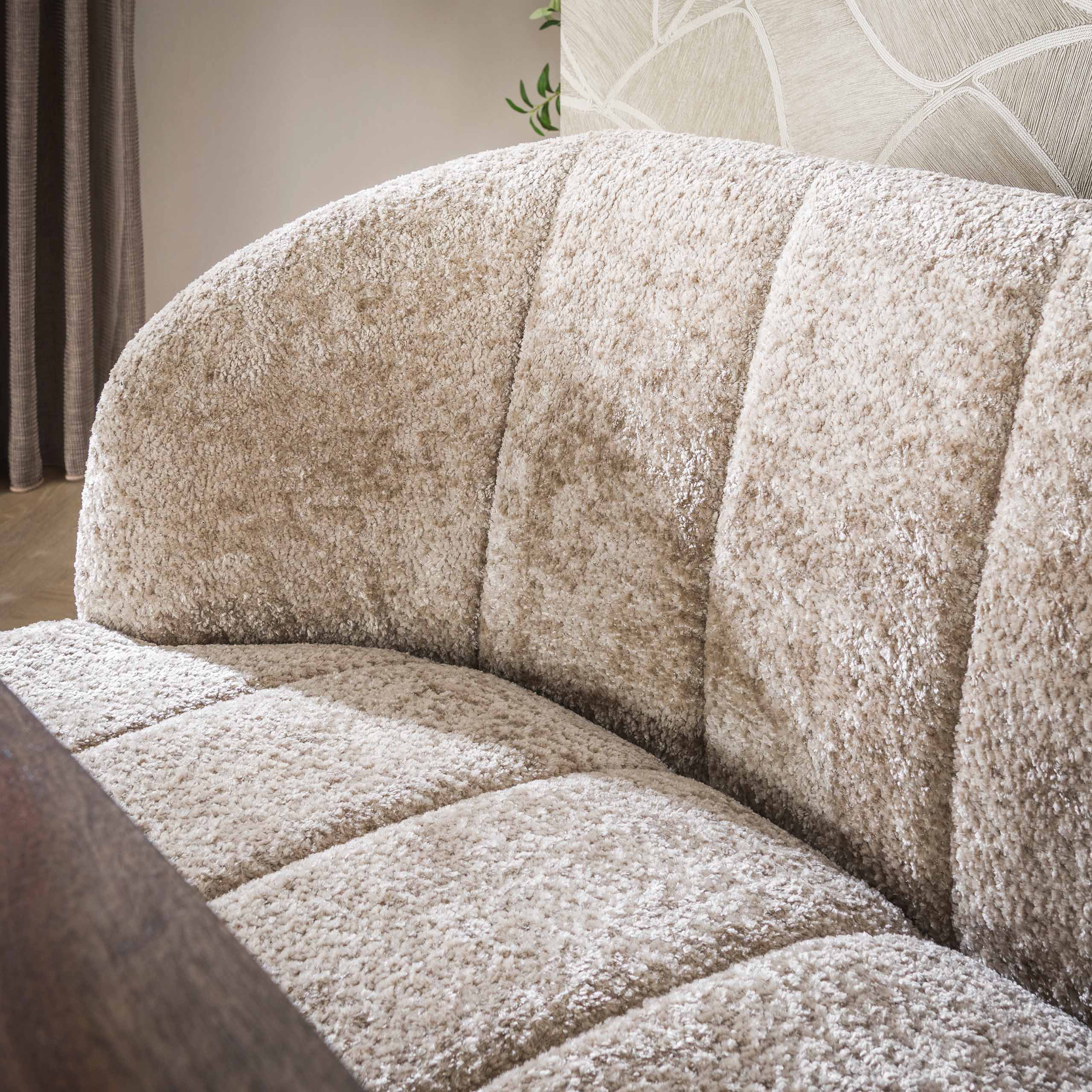 Esstischbank Polsterbank Oval Sand 190 Industrial Alura Sand