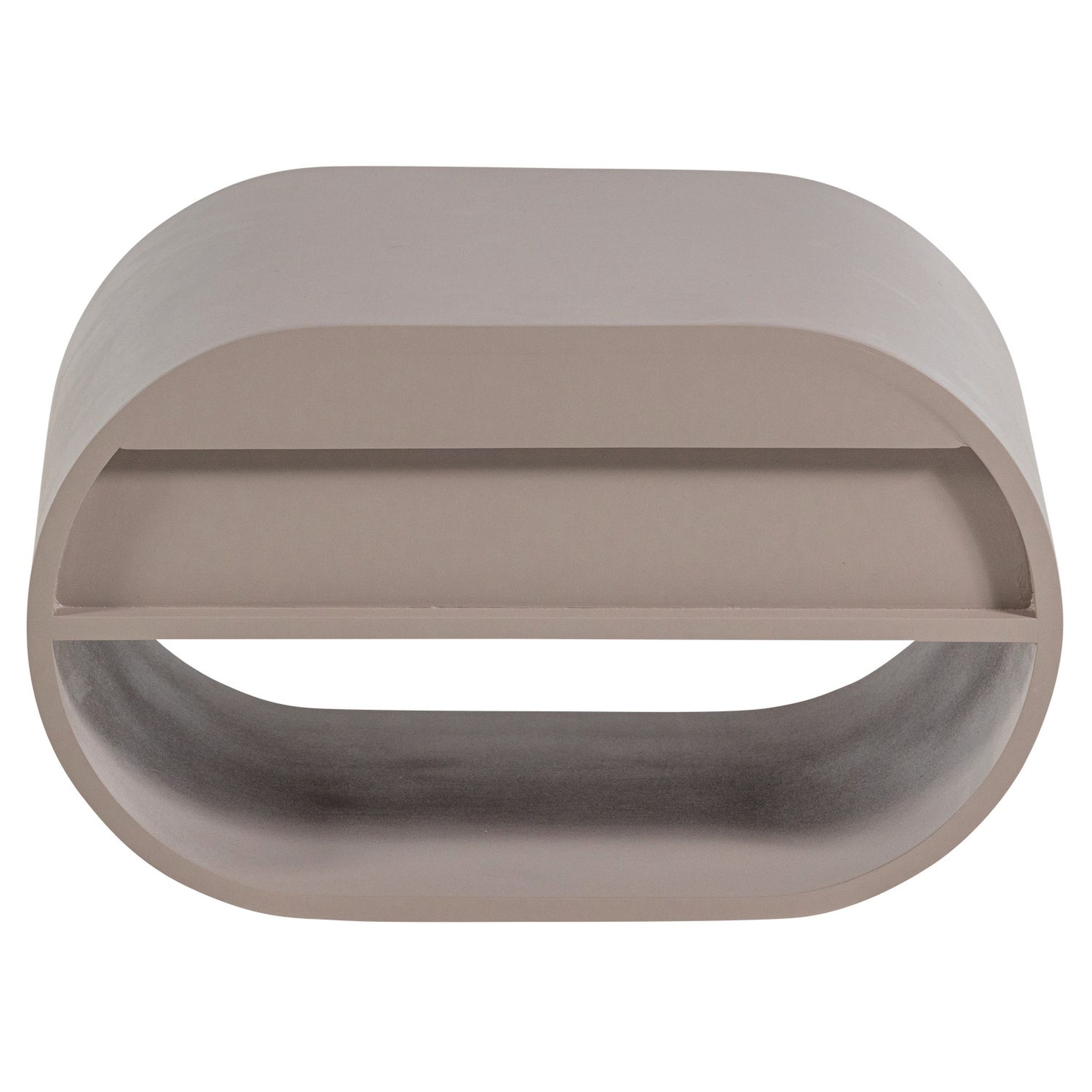 Retro Nachttisch Momo abgerundet Wandmontage Sand