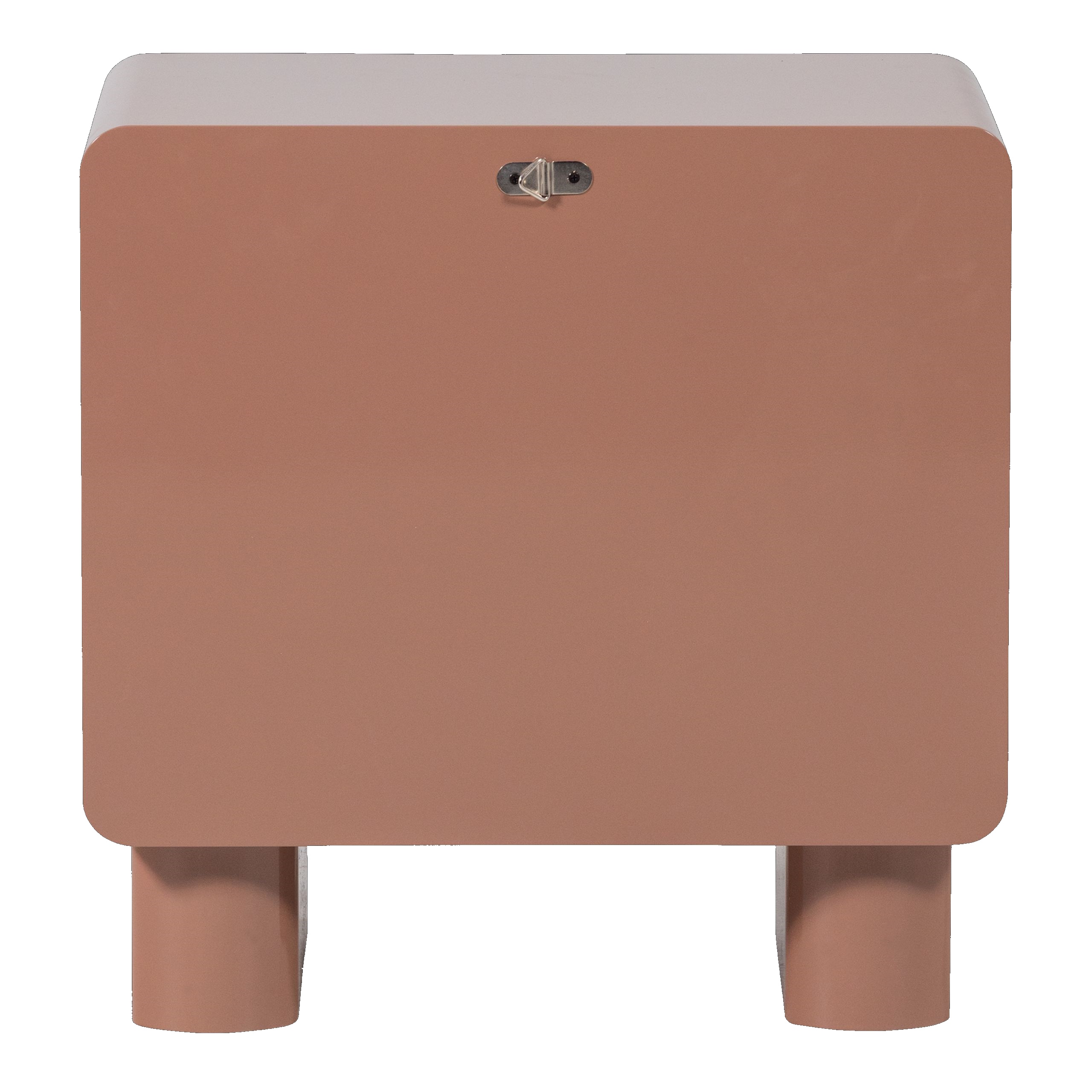 Retro Nachttisch Lustra Hochglanz-Finish Altrosa