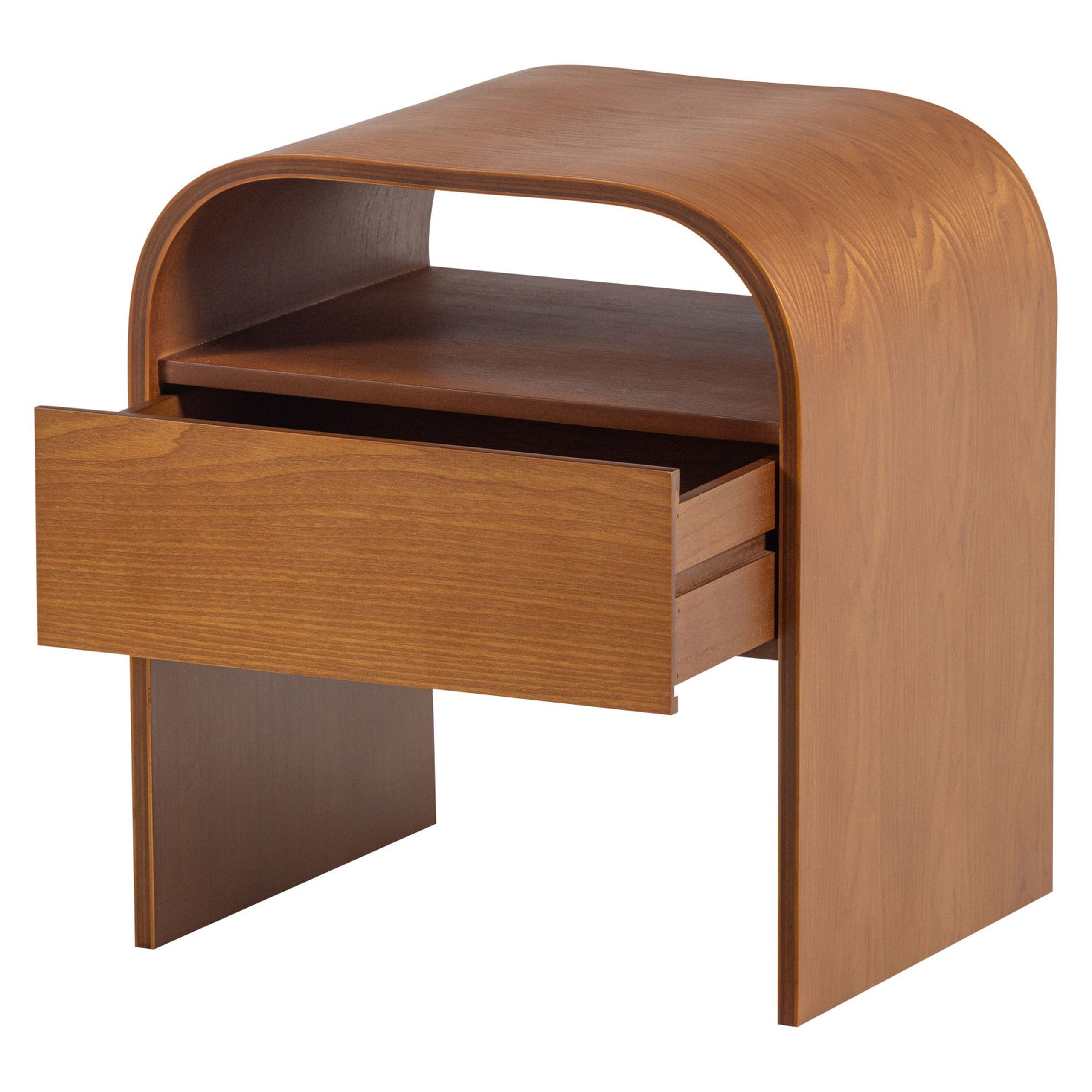 Retro Nachttisch Momo abgerundet stehend