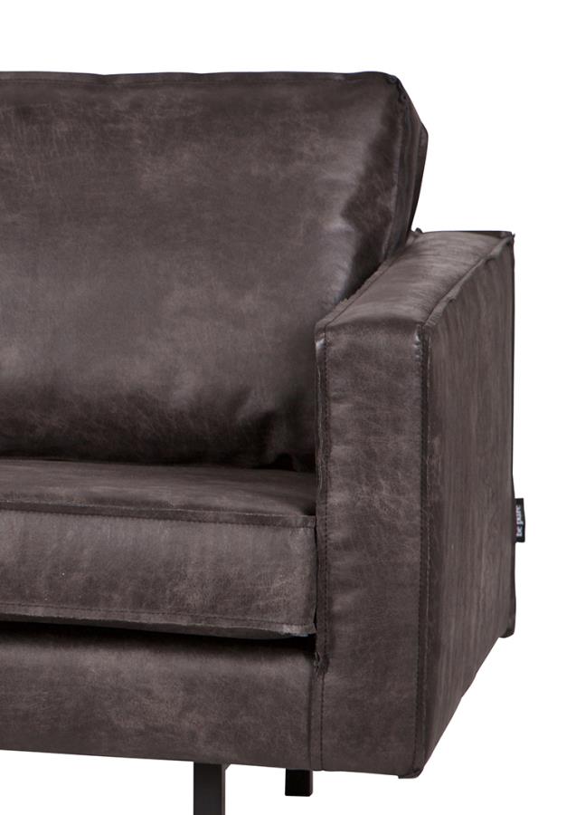 Ledersofa Rodeo 2,5-Sitzer Schwarz 190