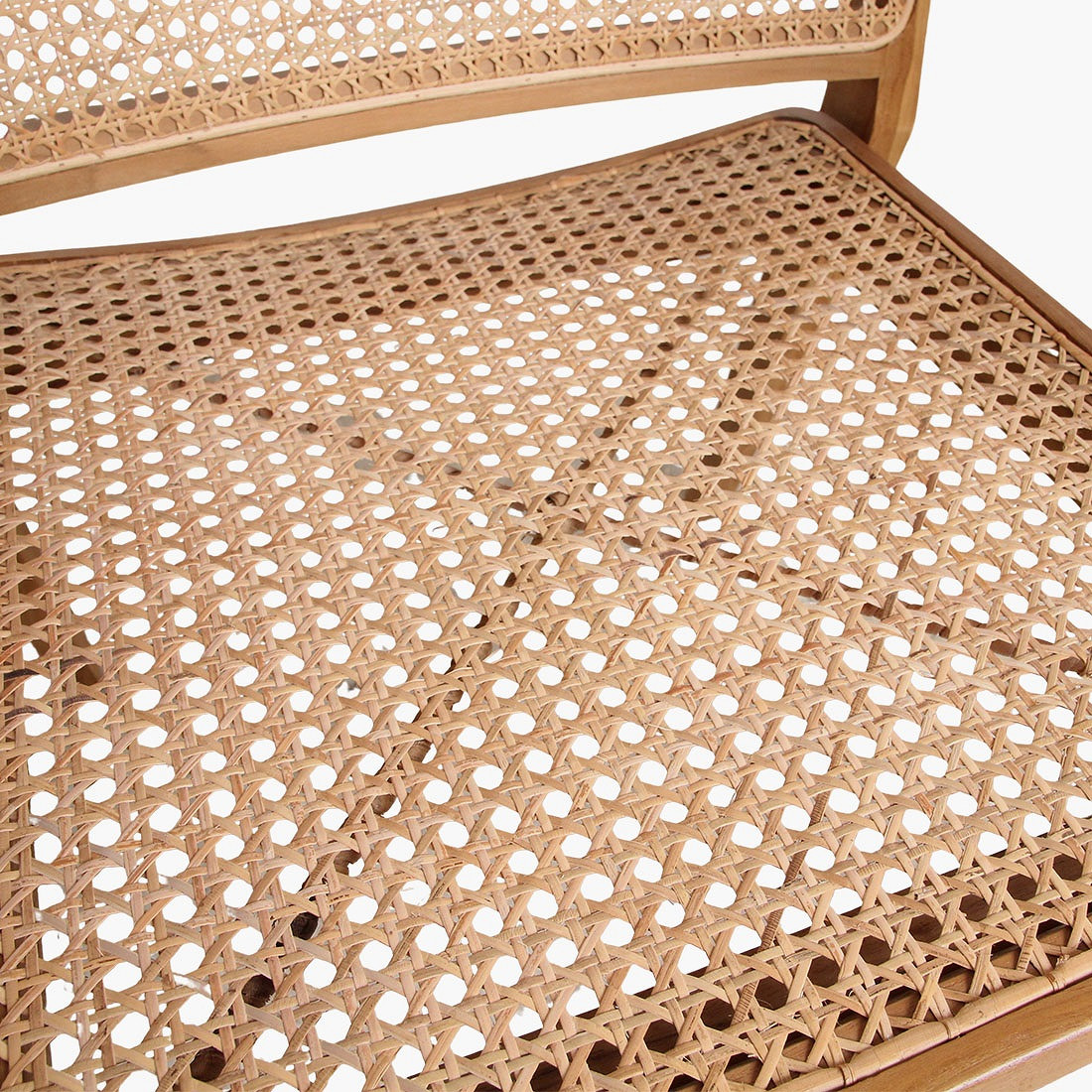 Esszimmerstuhl Novita Teak Rattan Wiener Geflecht Braun