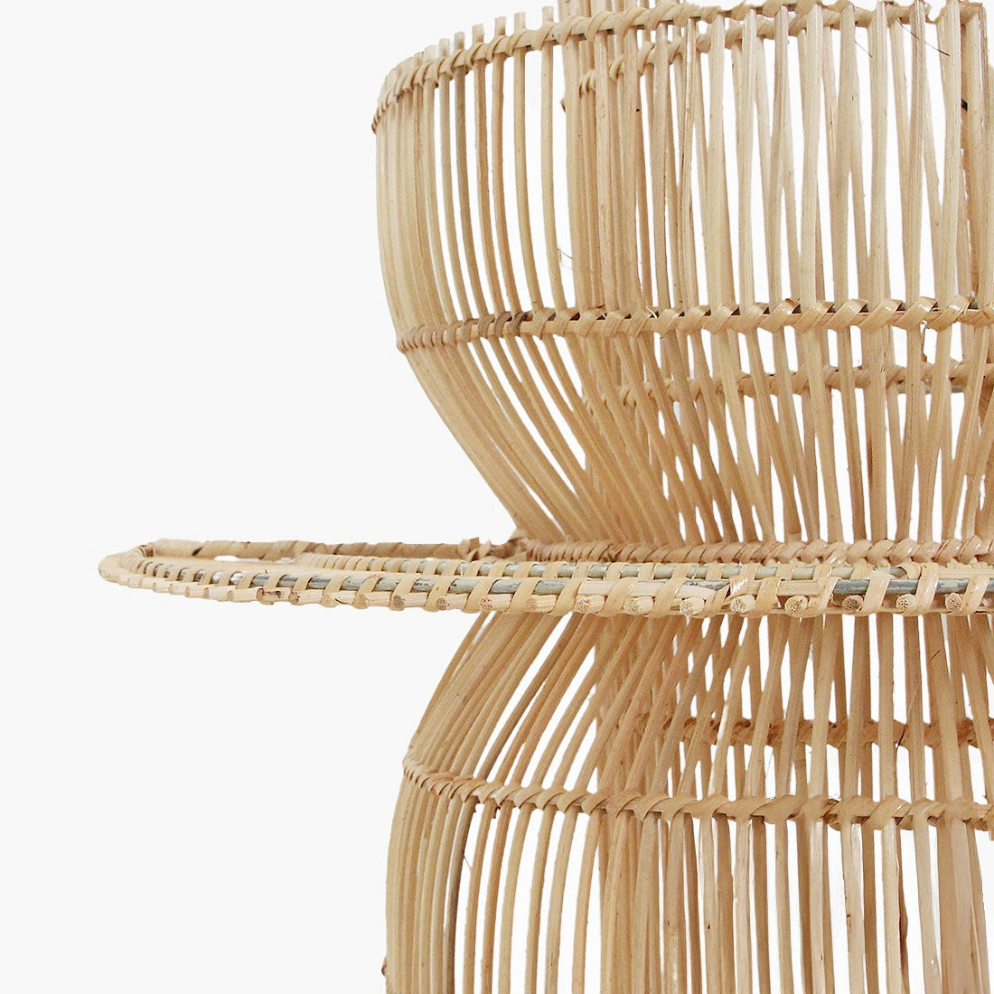 Scandi Wandlampe Saturn Rattan 55 cm 