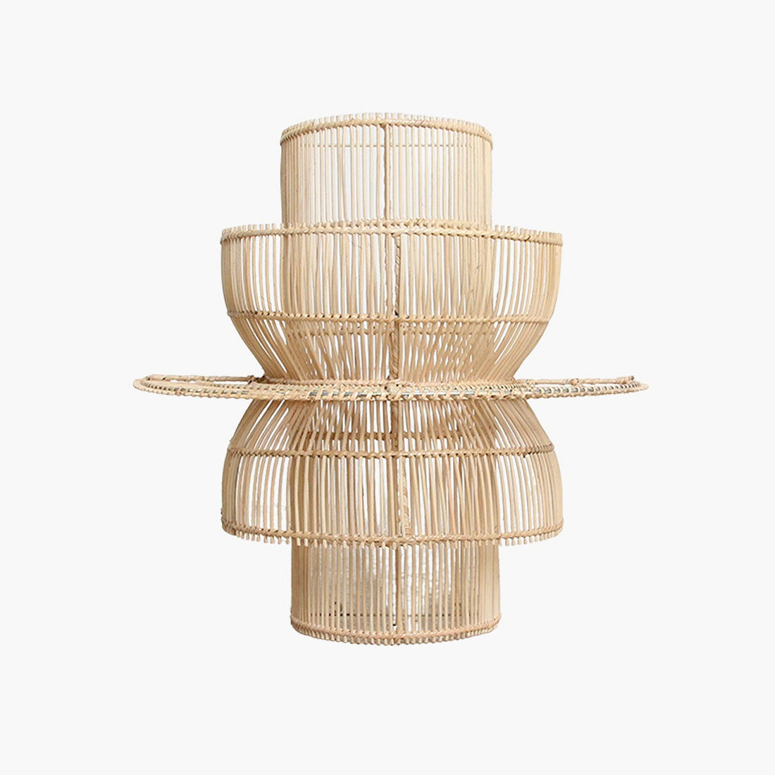 Scandi Wandlampe Saturn Rattan 55 cm 