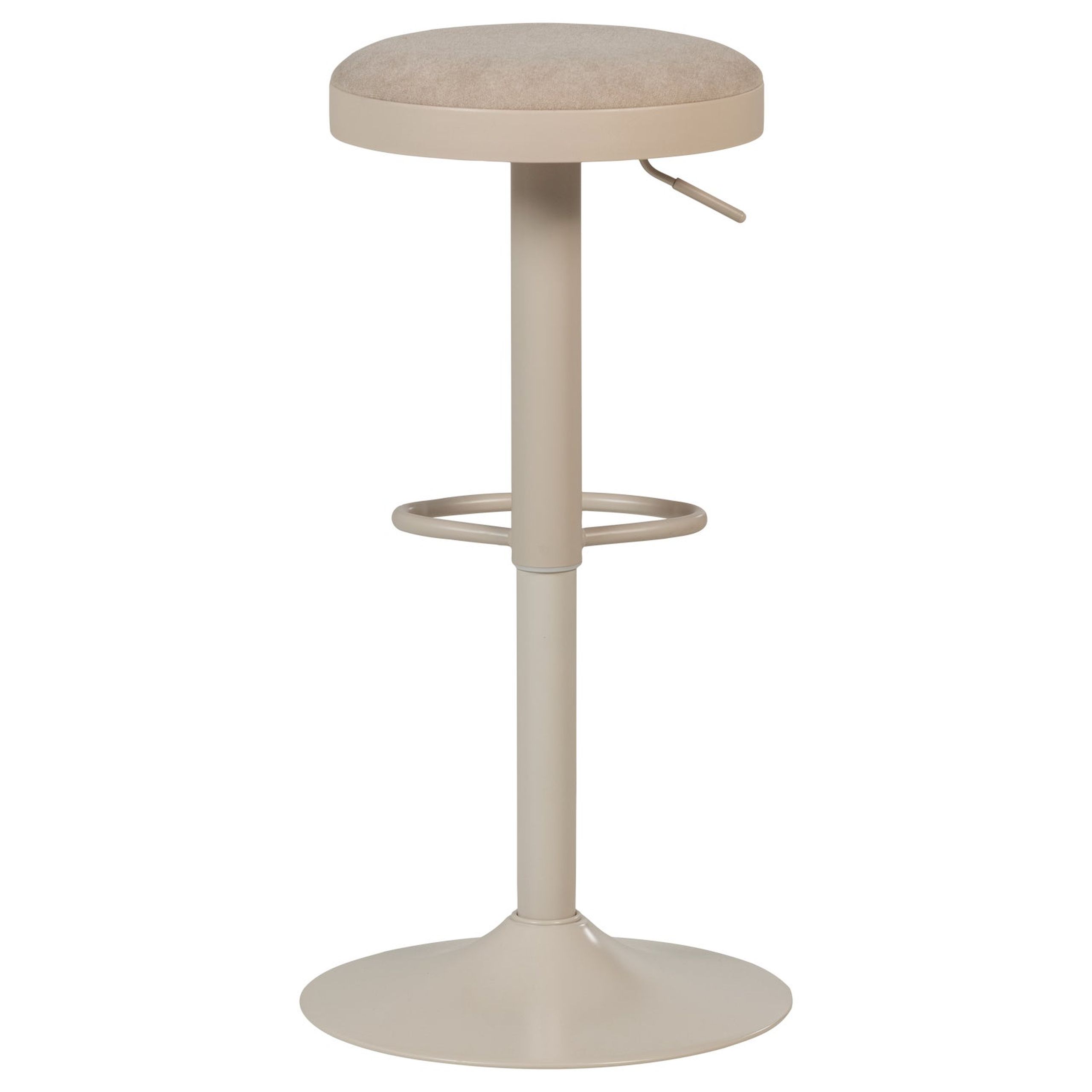 Retro Barhocker Mevo höhenverstellbar Sand Chenille