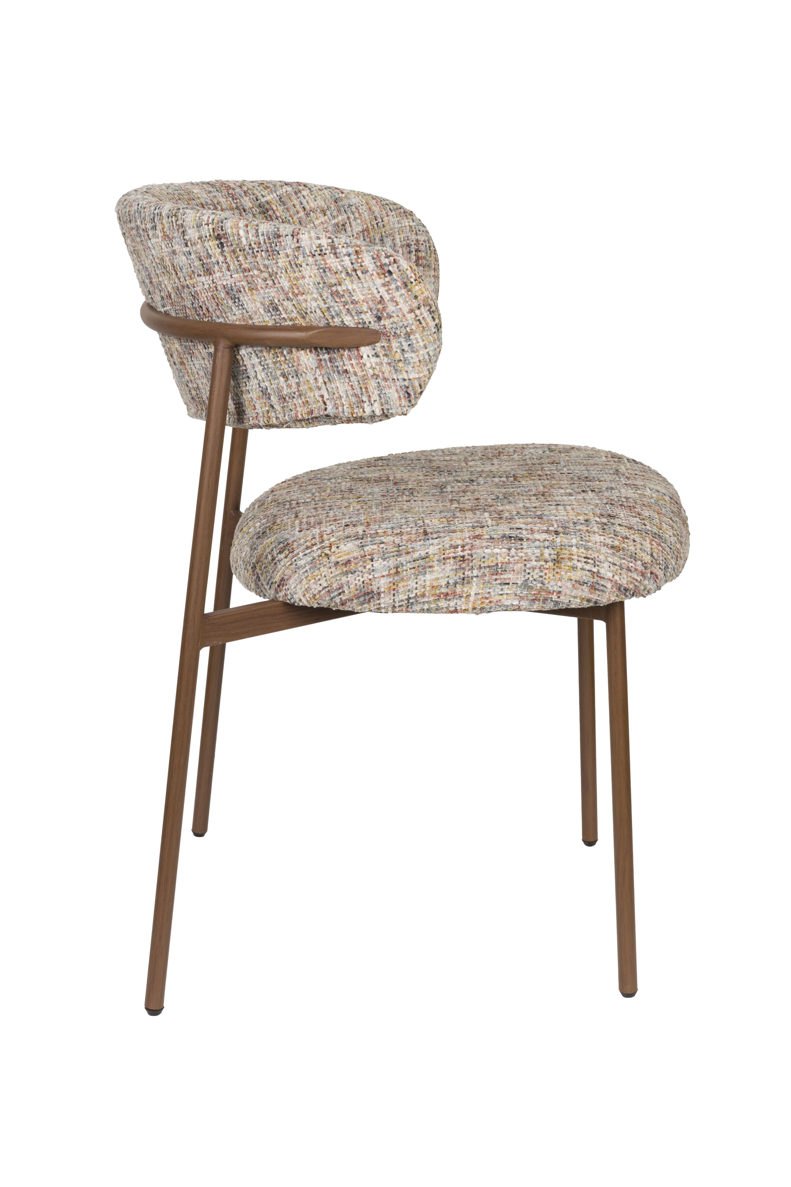 2er Set Retro Esszimmerstühle Claes Walnussholzoptik Multicolour