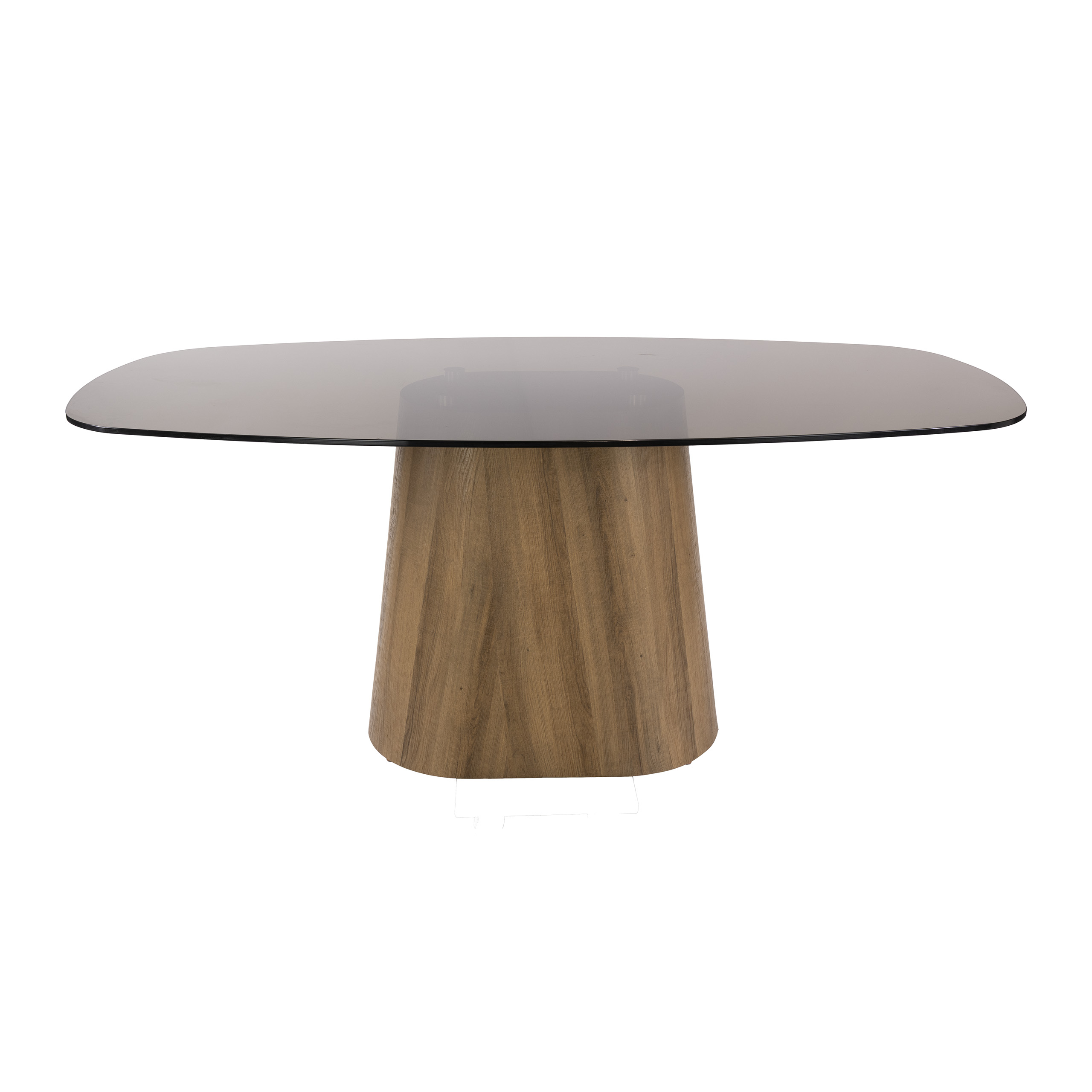 Retro Esstisch Tinto Centro 215 cm Rauchglas Eichenoptik