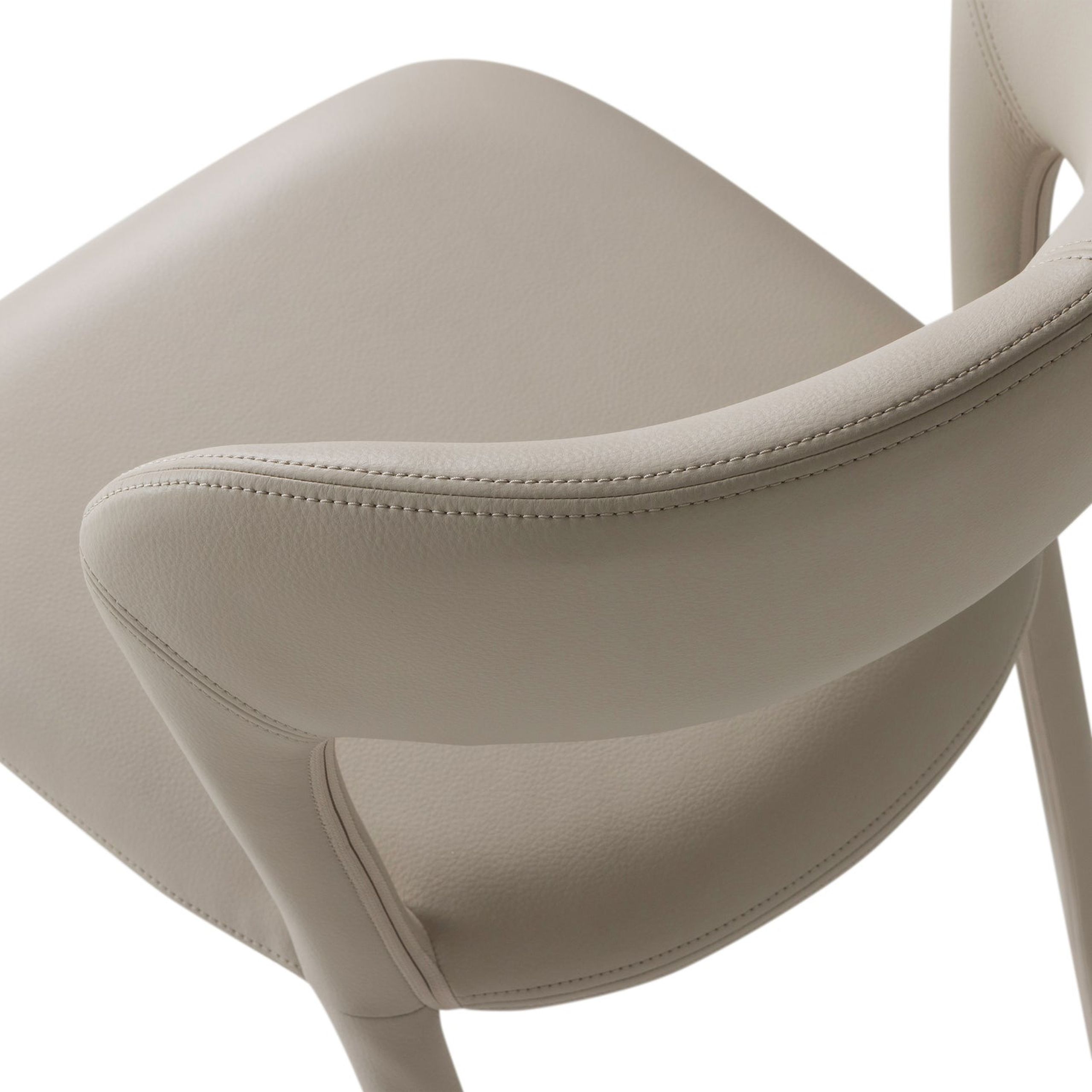 Retro Esszimmerstuhl Lederstuhl Noble Komplettbezug Kunstleder Beige