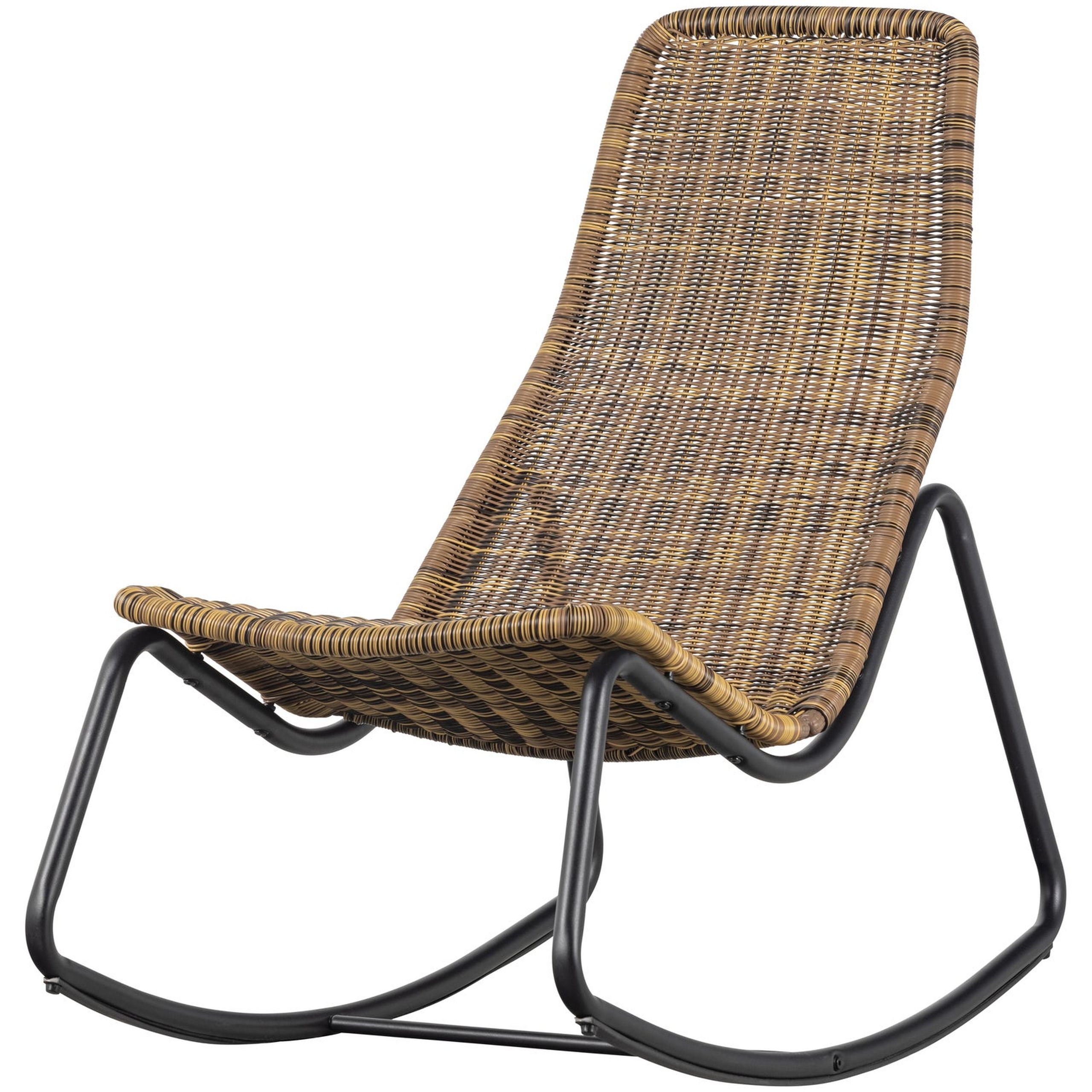 Retro Schaukelstuhl Tom Outdoor Metallgestell Natur