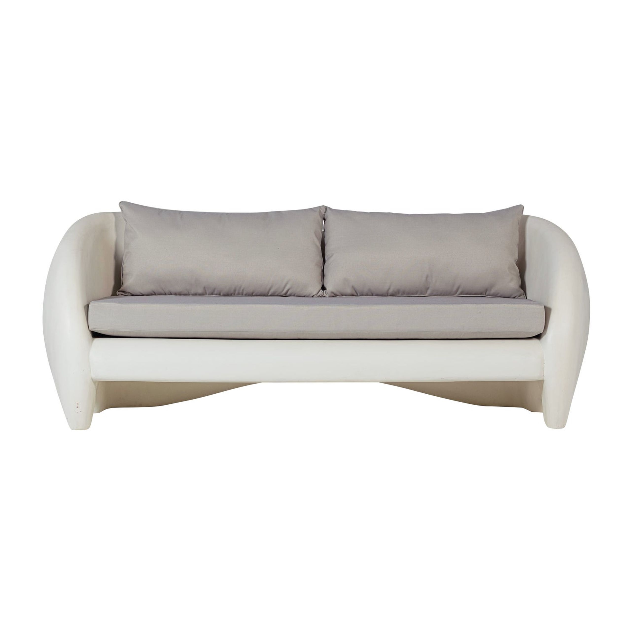 Retro Gartenlounge Outdoor Sofa Viale 222 cm Natur