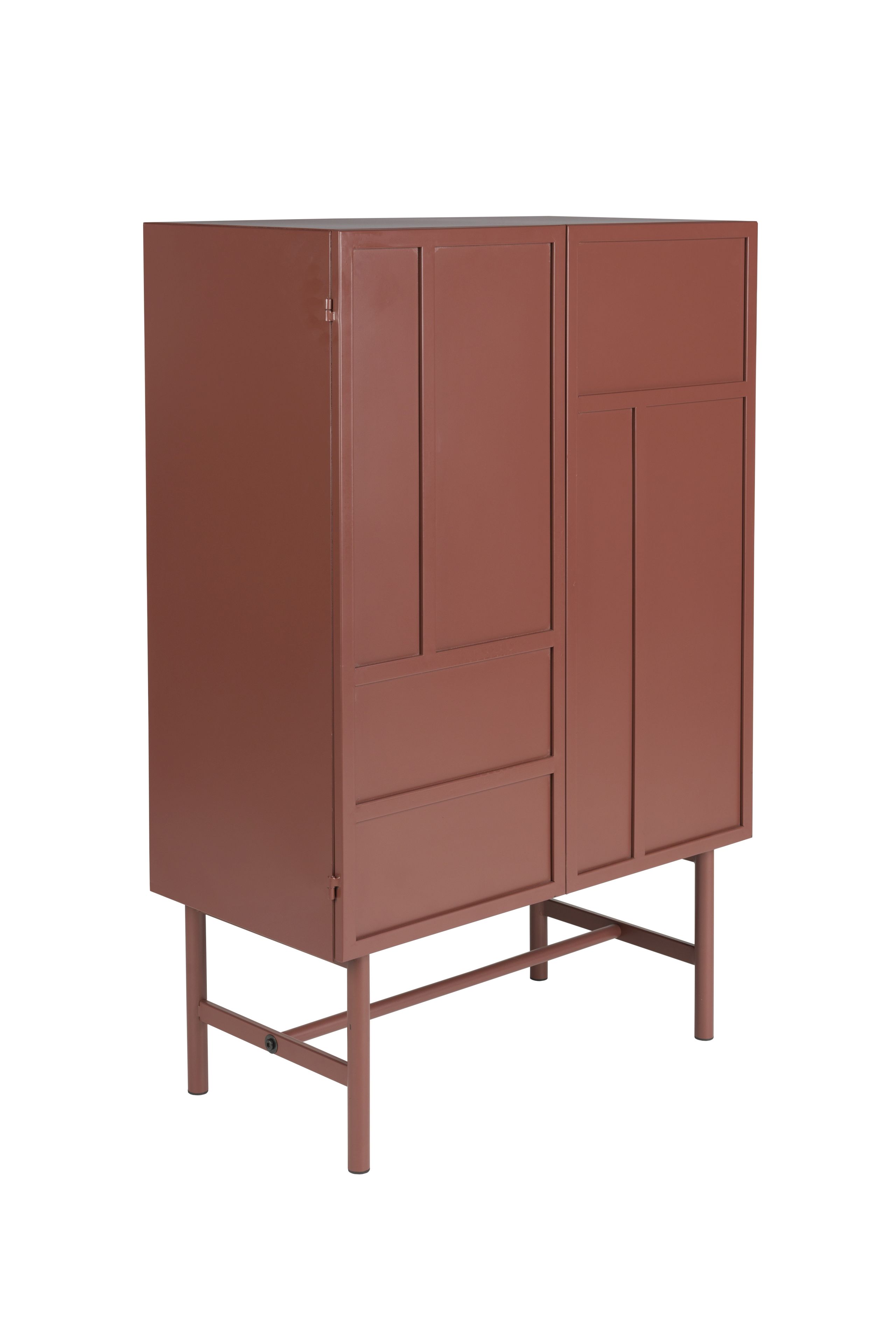 Industrial Schrank Hochkommode Davis Metall Rostrot