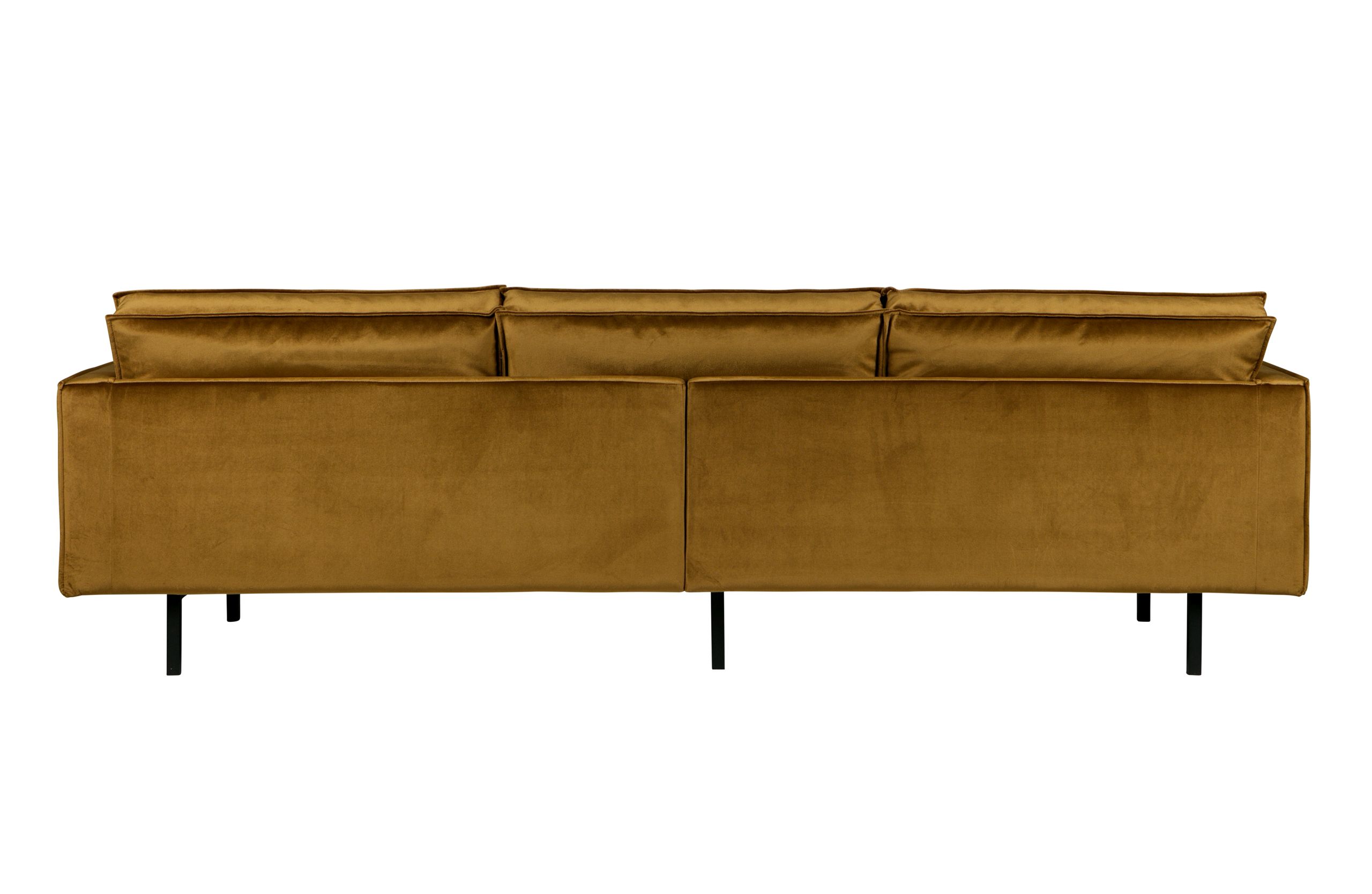 8714713081561_4 Retro Samtsofa Rodeo 3-Sitzer Honiggelb