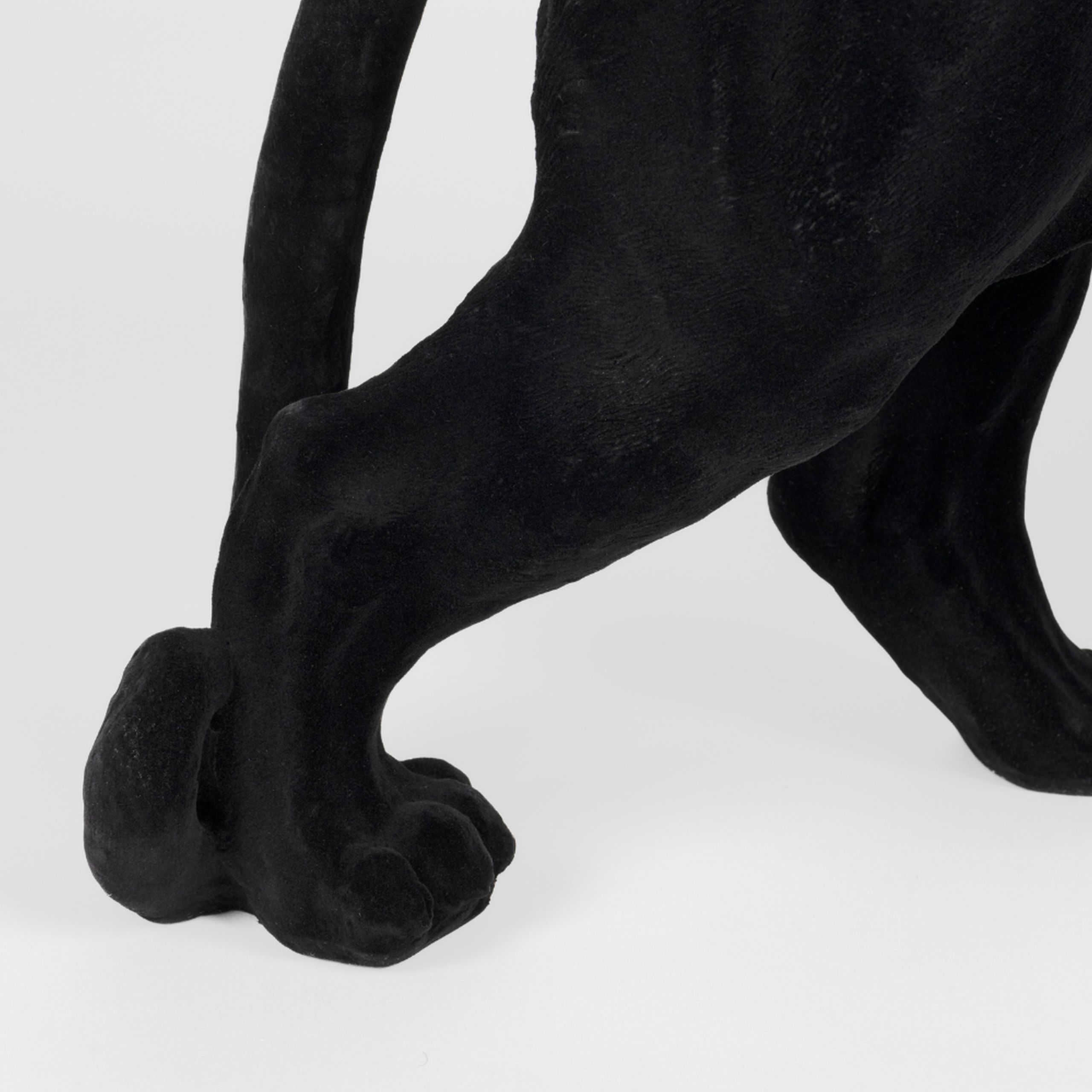 Retro Beistelltisch Couchtisch Dope As Hell Panther Rauchglasplatte Schwarz