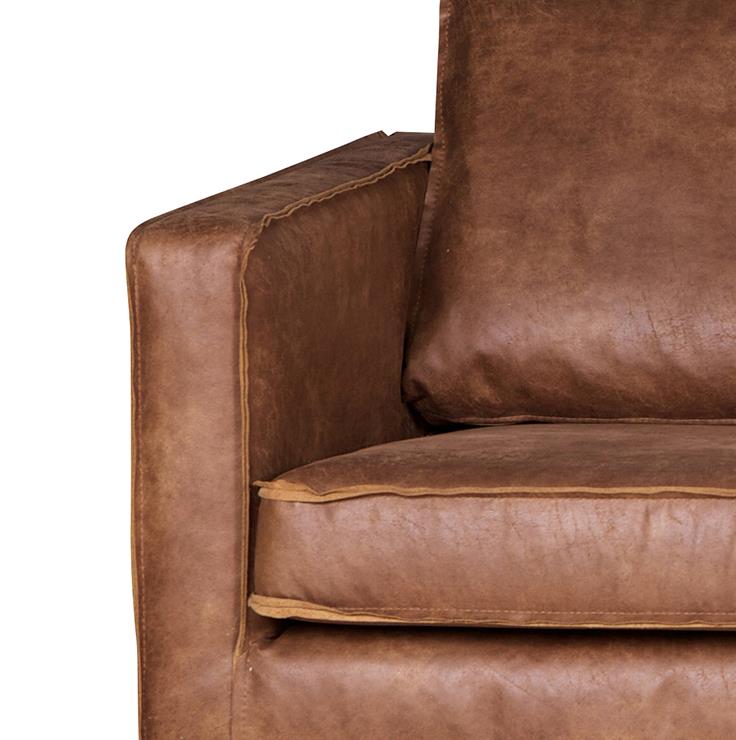 Ledersofa Rodeo 3-Sitzer Cognac 280