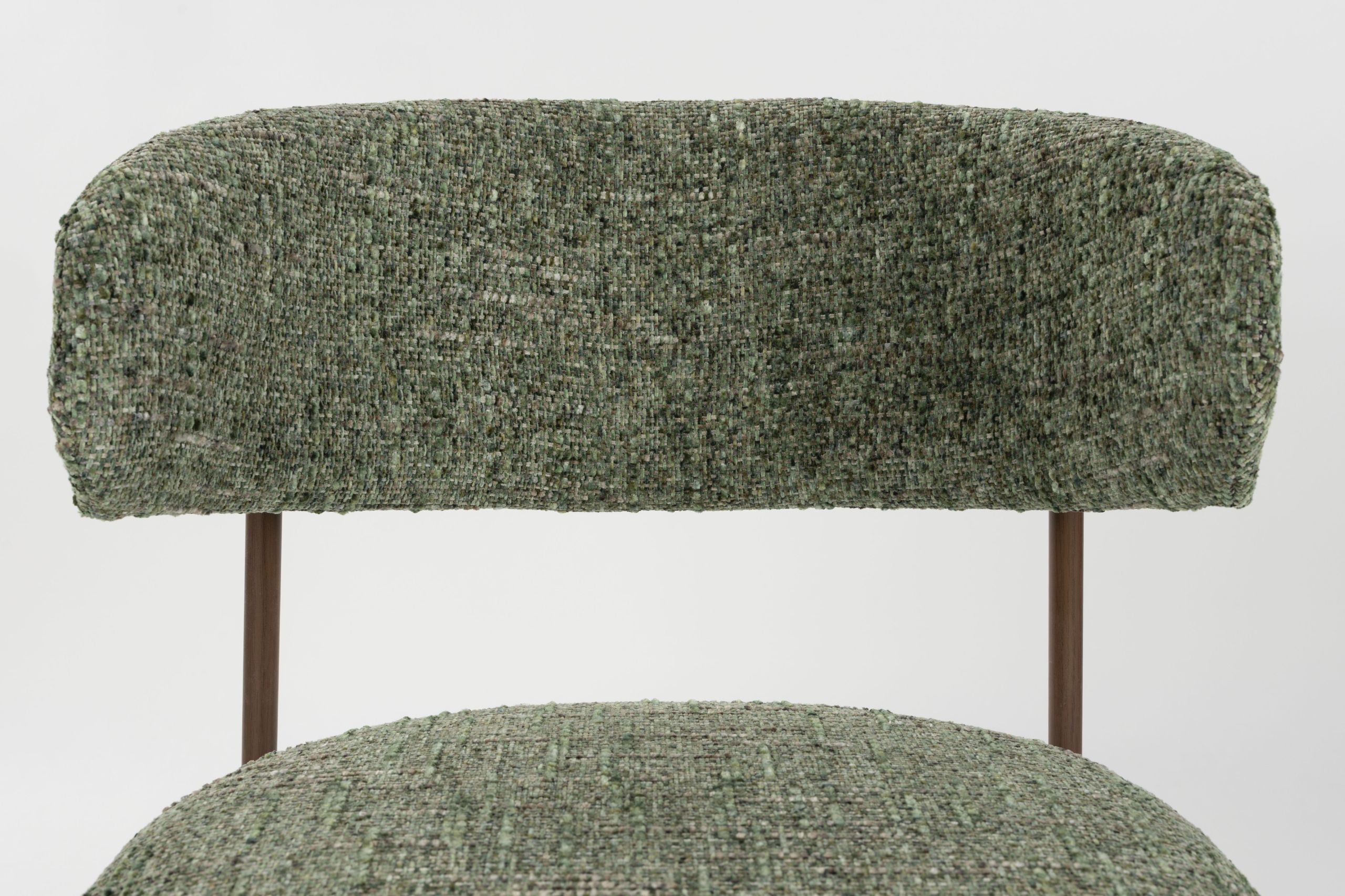 2er Set Retro Esszimmerstühle Claes Walnussholzoptik Grün