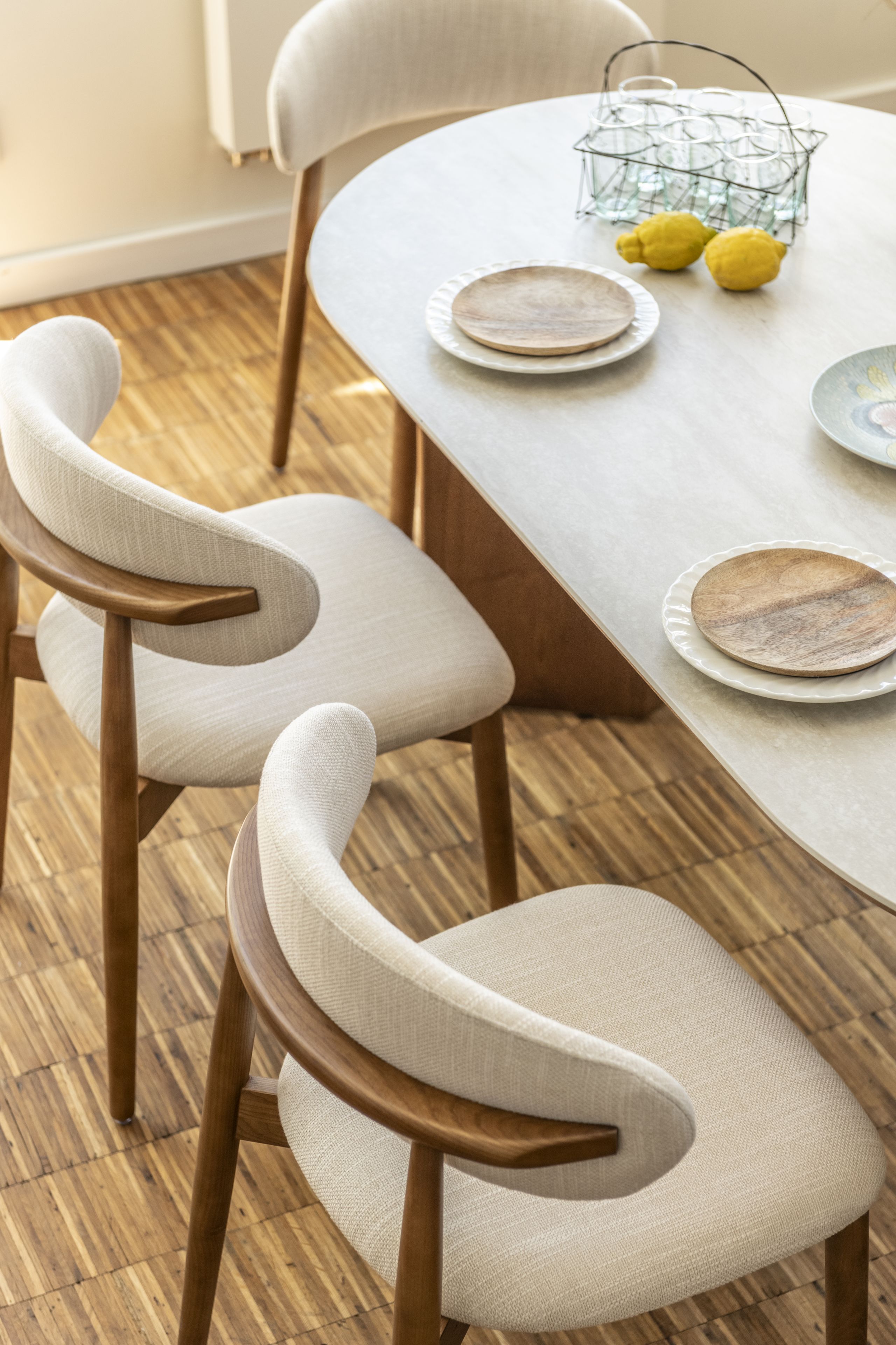 Esstisch Tivoli Travertin Keramik Massivholz Esche 180