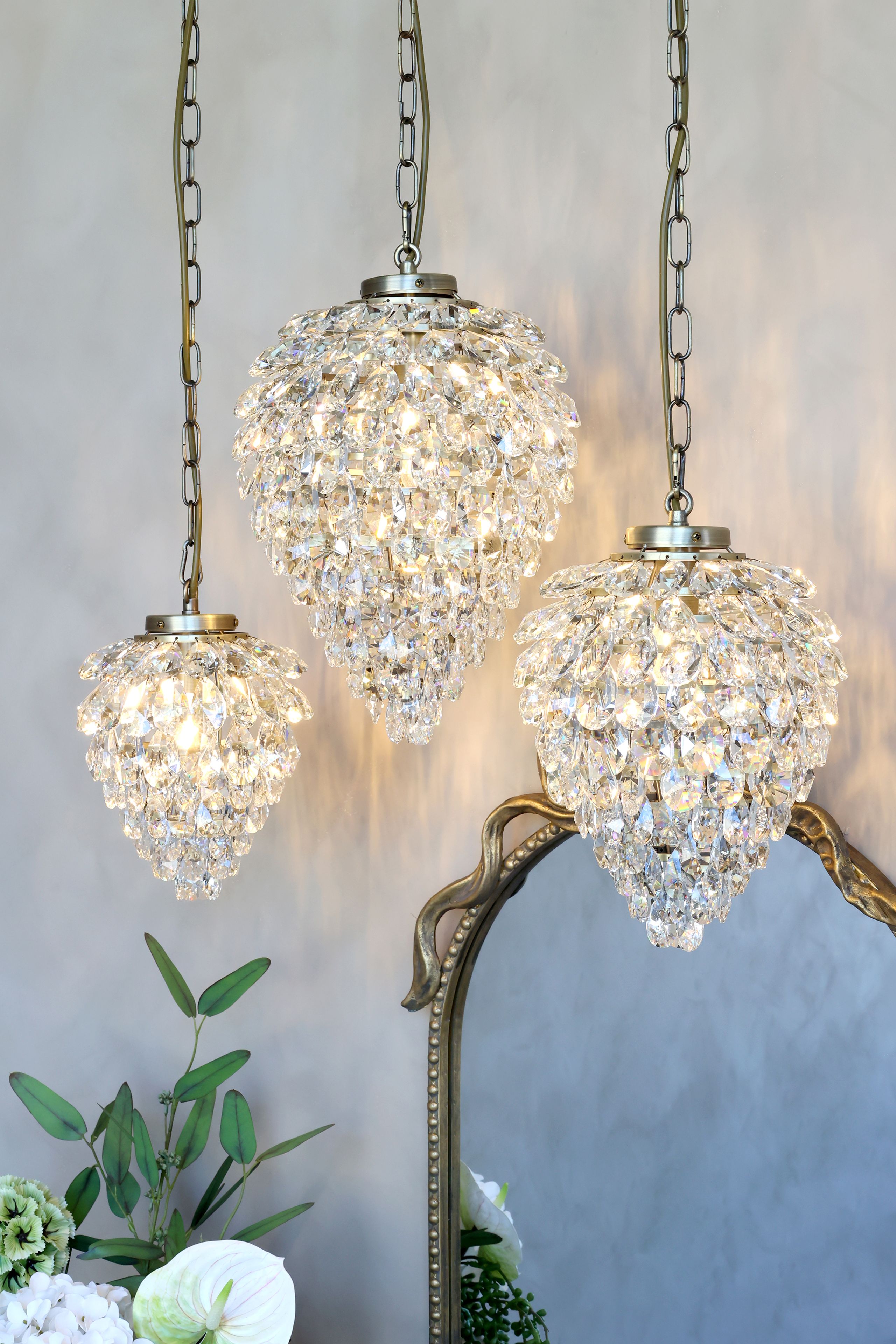 Hängelampe Pendelleuchte Versailles Glasprismen klein