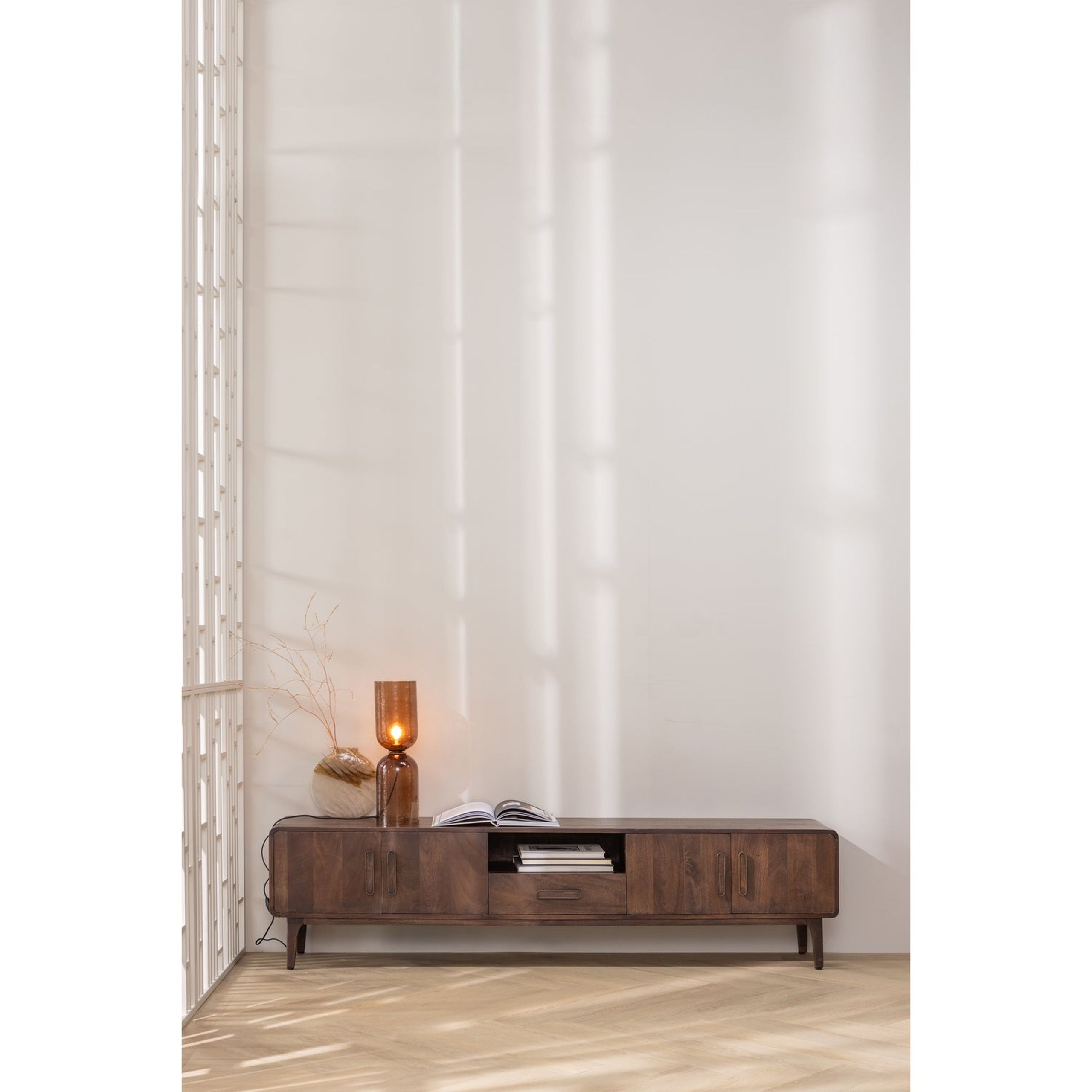 Retro TV-Board Lowboard Liya Mangoholz 200 cm