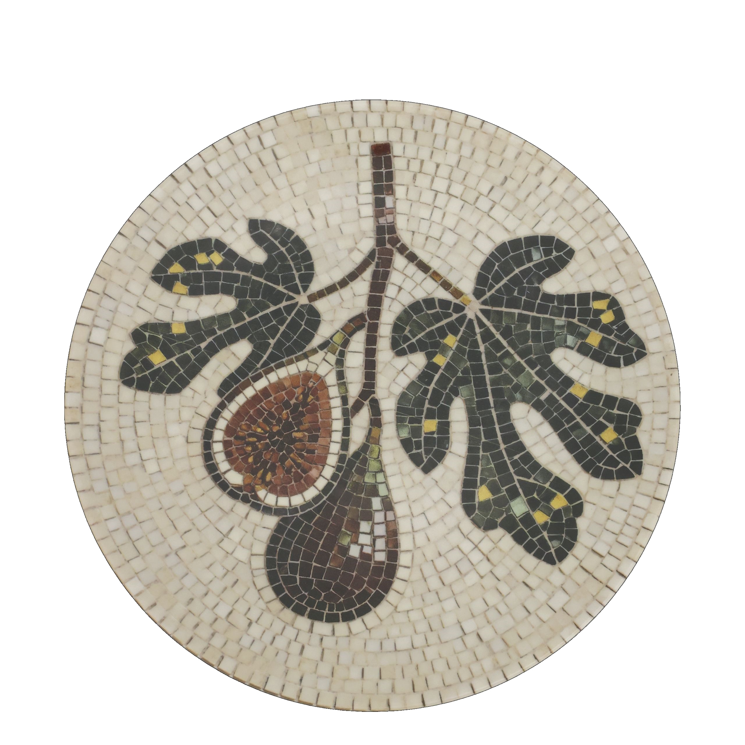 Mediterranes Mosaik Tablett Teller Steingut Chartres Feigen 1