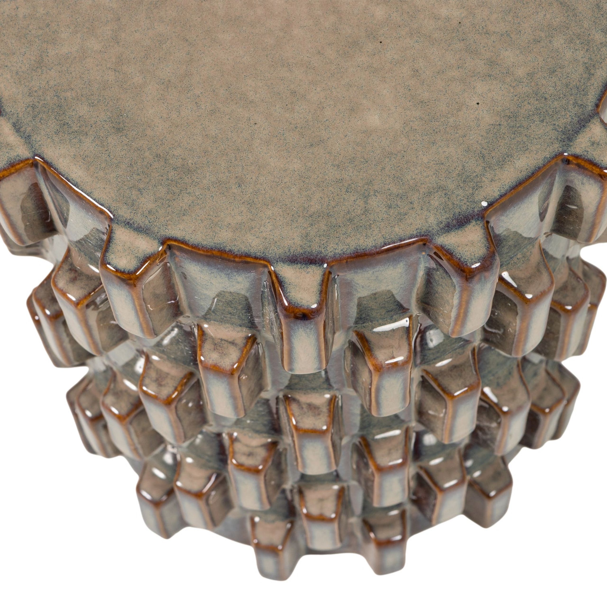 Retro Couchtisch Beistelltisch Axu Keramik Graublau