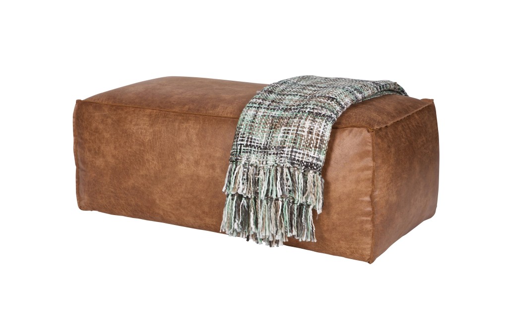 Hocker Leder Rodeo Pouf Cognac