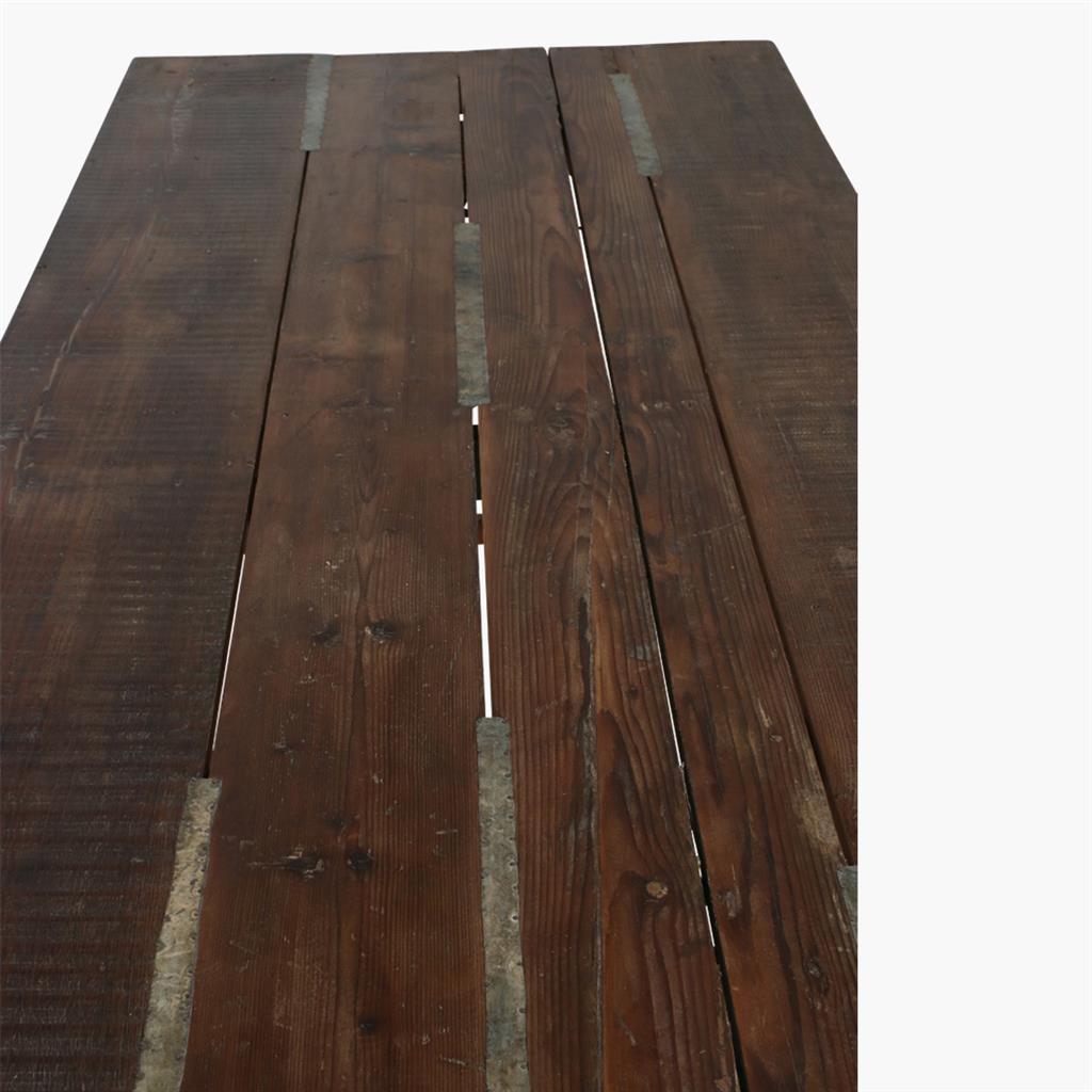 taow00094dxl_5 Esstisch Outdoortisch 190/80 cm Markttisch Vintage Klapptisch Braun