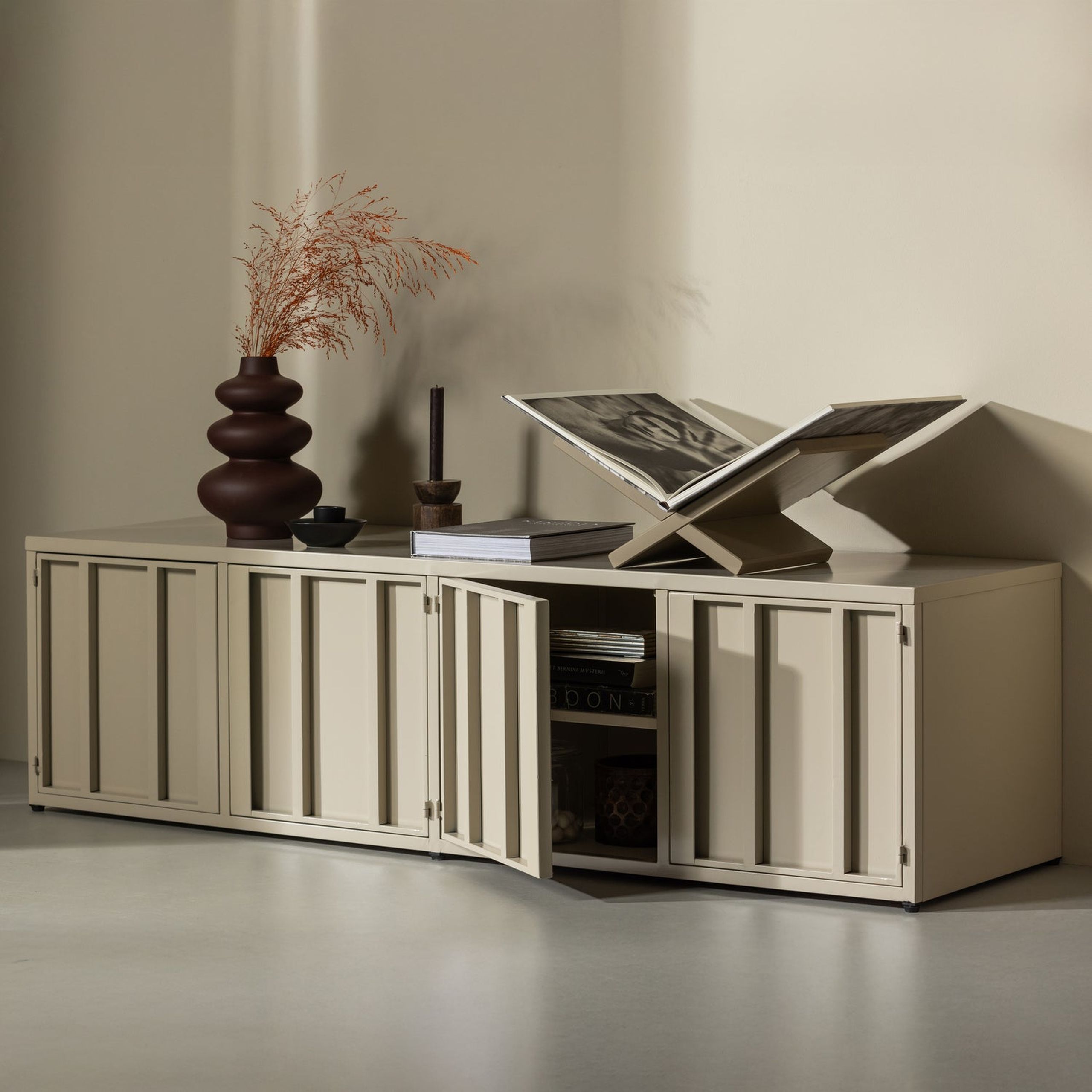 Industrial TV-Board Lowboard Level Metall Sand